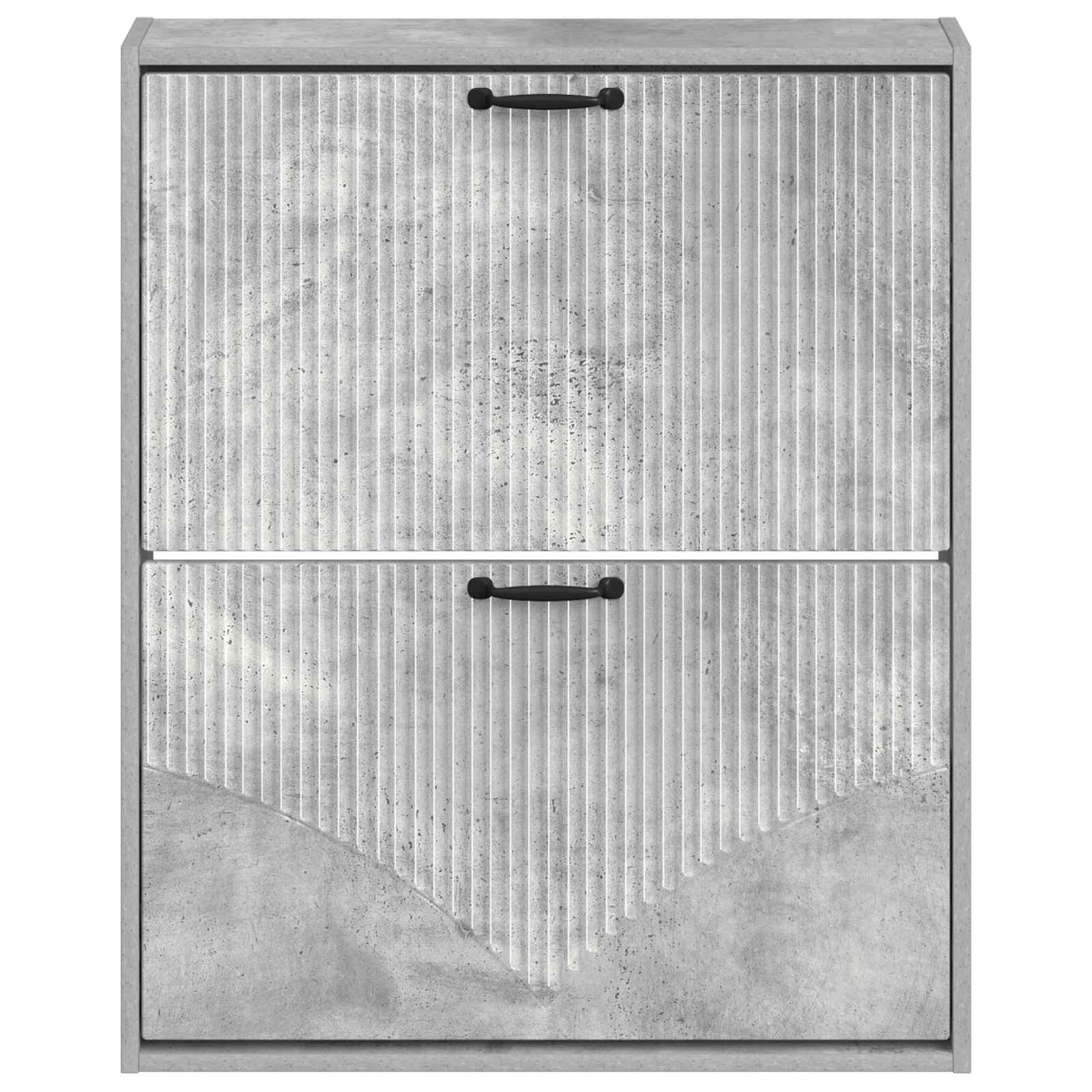 vidaXL Wisząca szafka na buty HOORN 71 x 17 x 86 cm Betonowy szary