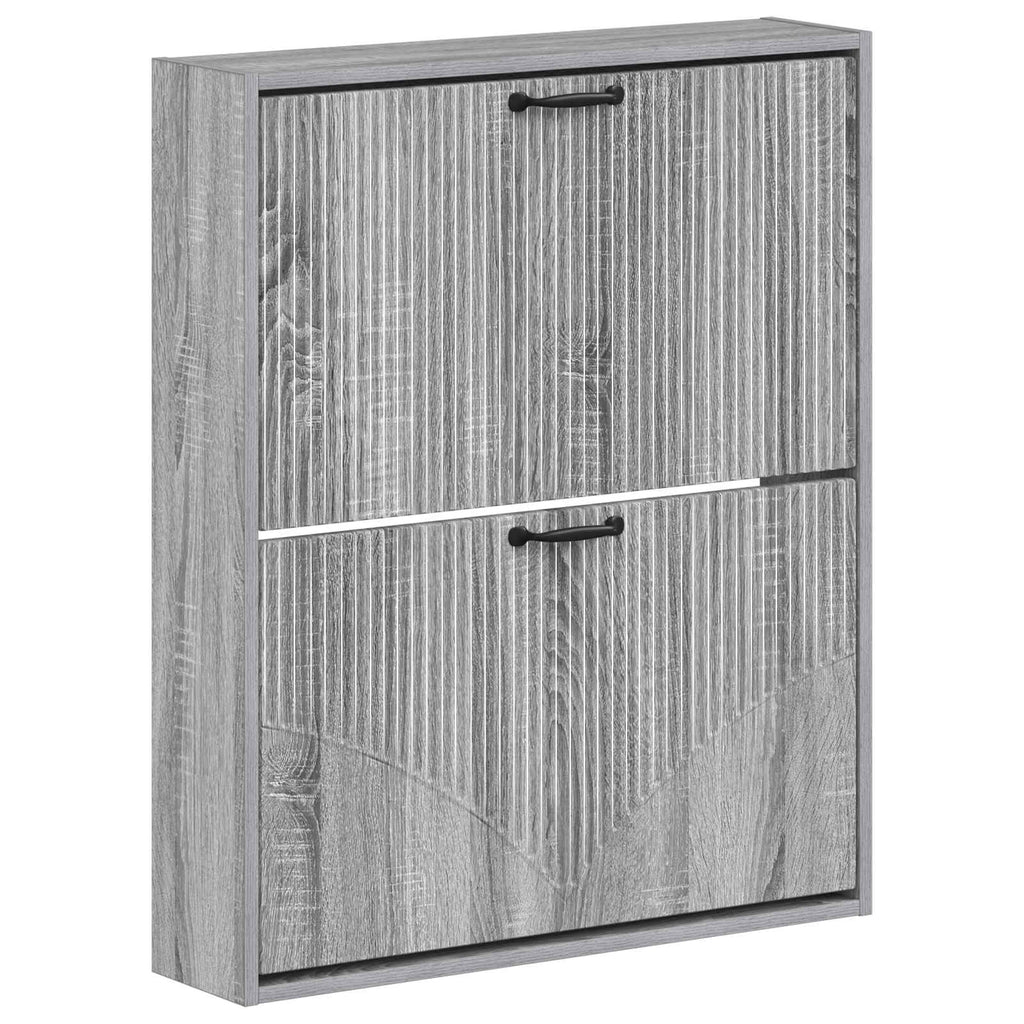 vidaXL Wisząca szafka na buty HOORN 71 x 17 x 86 cm Szary Sonoma