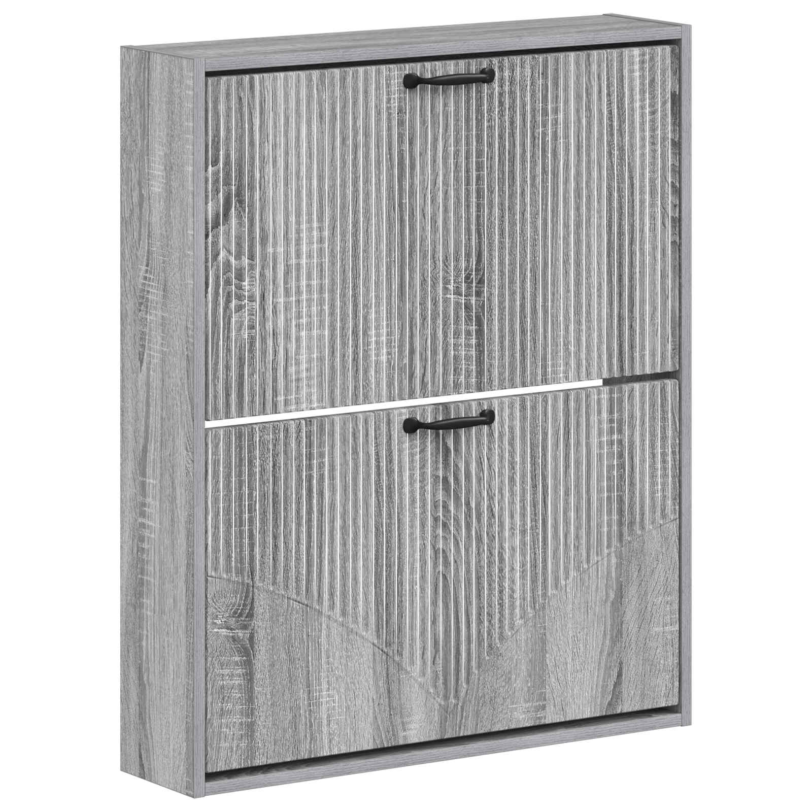 vidaXL Wisząca szafka na buty HOORN 71 x 17 x 86 cm Szary Sonoma