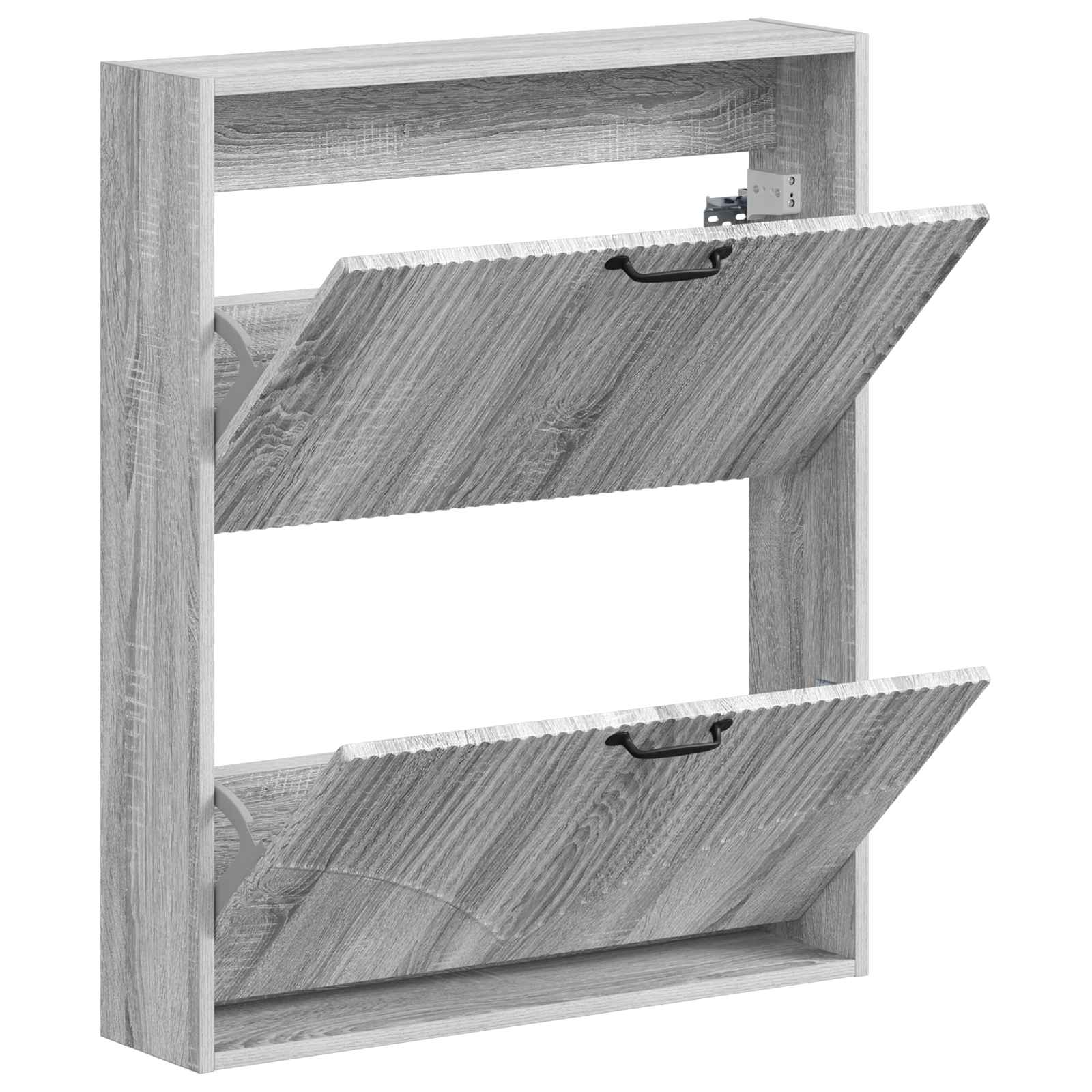 vidaXL Wisząca szafka na buty HOORN 71 x 17 x 86 cm Szary Sonoma