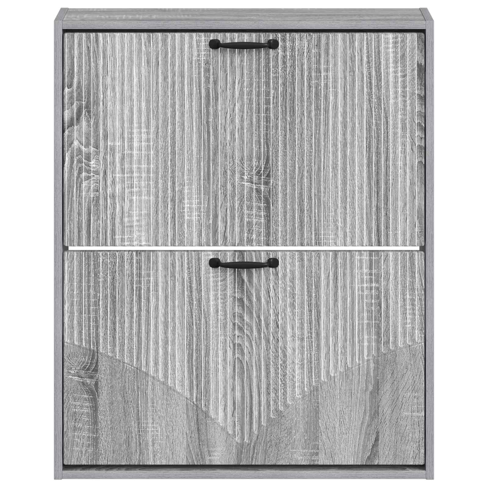 vidaXL Wisząca szafka na buty HOORN 71 x 17 x 86 cm Szary Sonoma