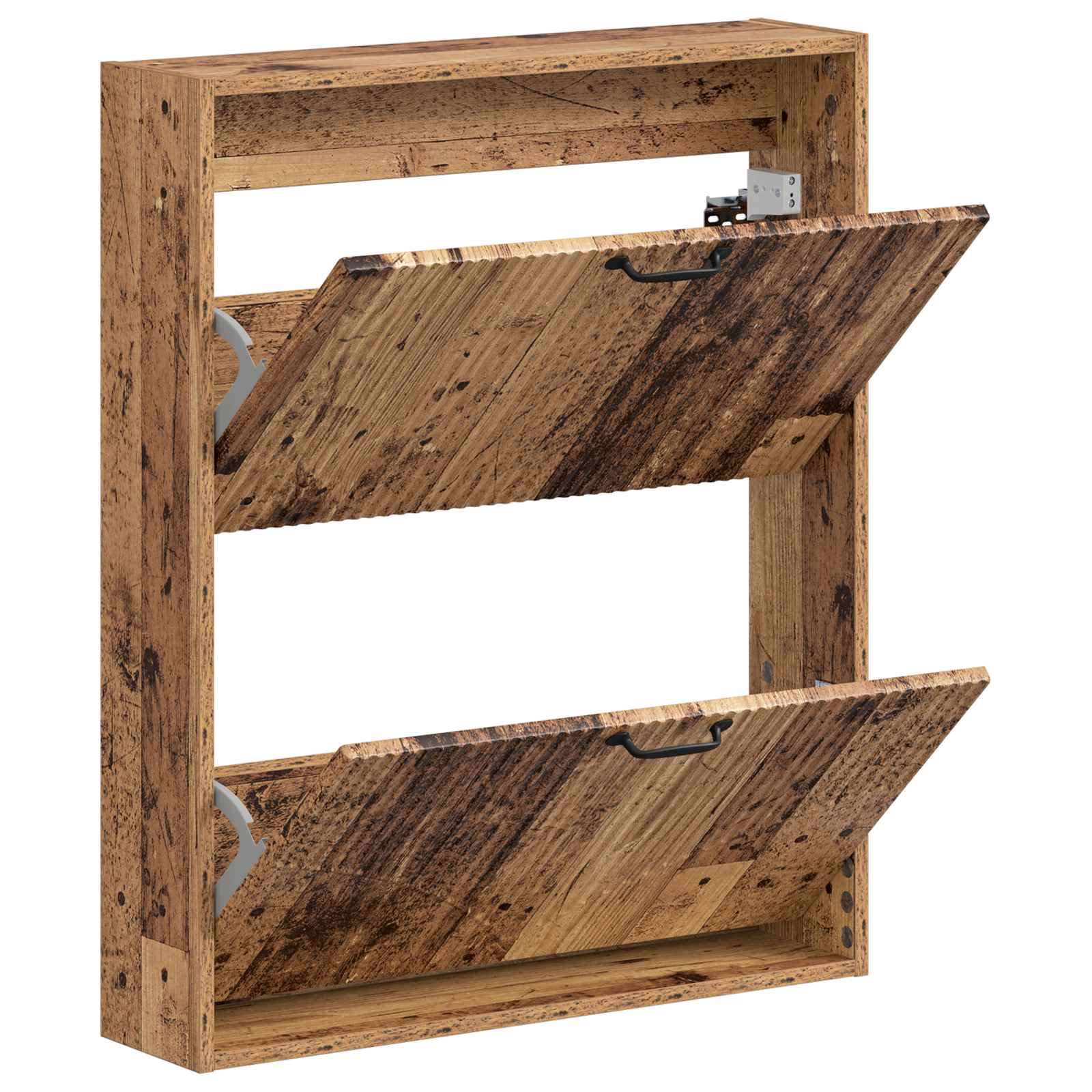 vidaXL Wisząca szafka na buty HOORN 71 x 17 x 86 cm Stare drewno