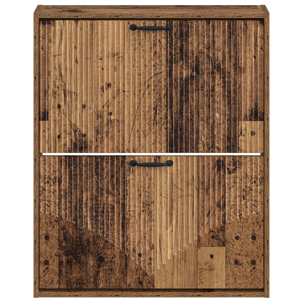 vidaXL Wisząca szafka na buty HOORN 71 x 17 x 86 cm Stare drewno