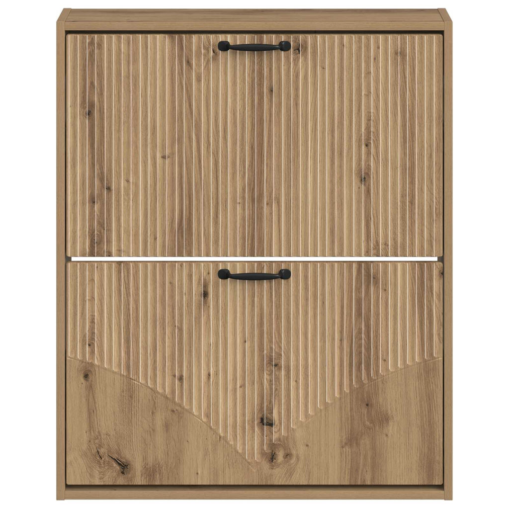 vidaXL Wisząca szafka na buty HOORN 71 x 17 x 86 cm Dąb artisan
