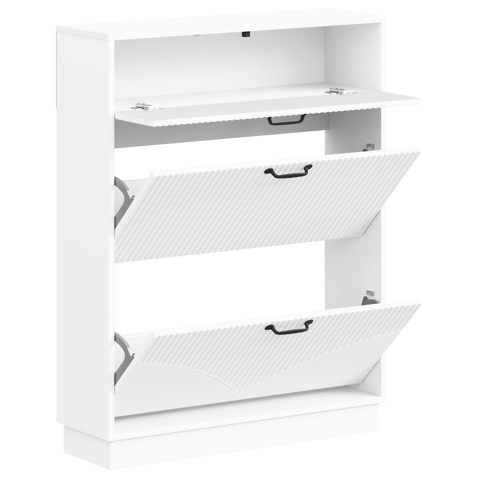 vidaXL Szafka na buty HOORN 78 x 24 x 100 cm Drewno inżynieryjne Biały