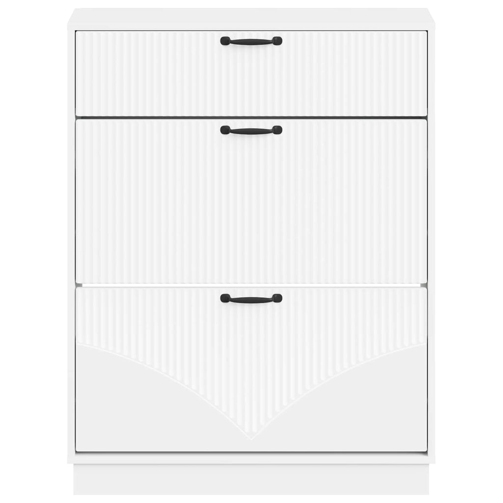 vidaXL Szafka na buty HOORN 78 x 24 x 100 cm Drewno inżynieryjne Biały
