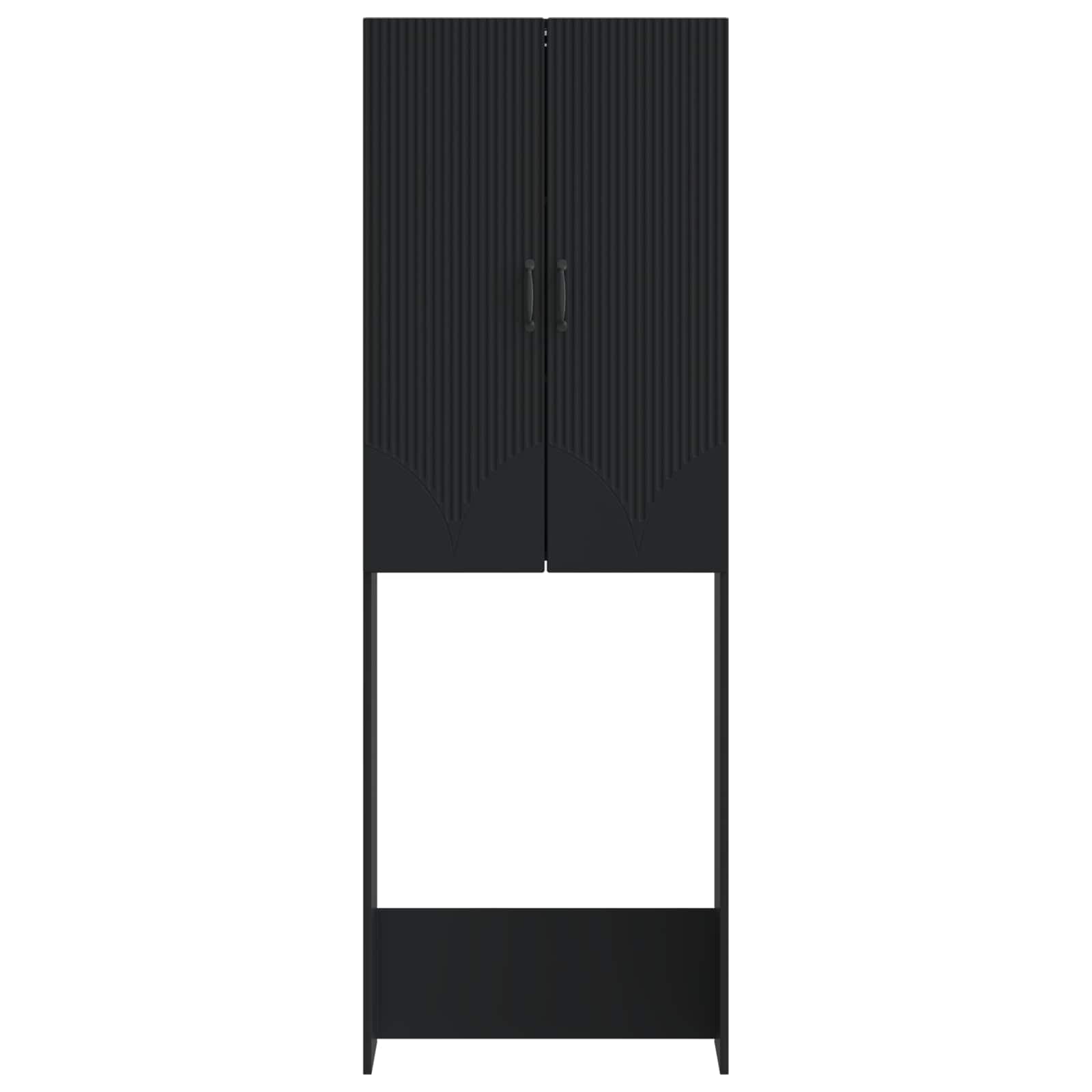vidaXL Szafka toaletowa HOORN Czarny 66 x 25,5 x 190 cm