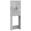 vidaXL Szafka toaletowa HOORN Betonowy szary 66 x 25,5 x 190 cm
