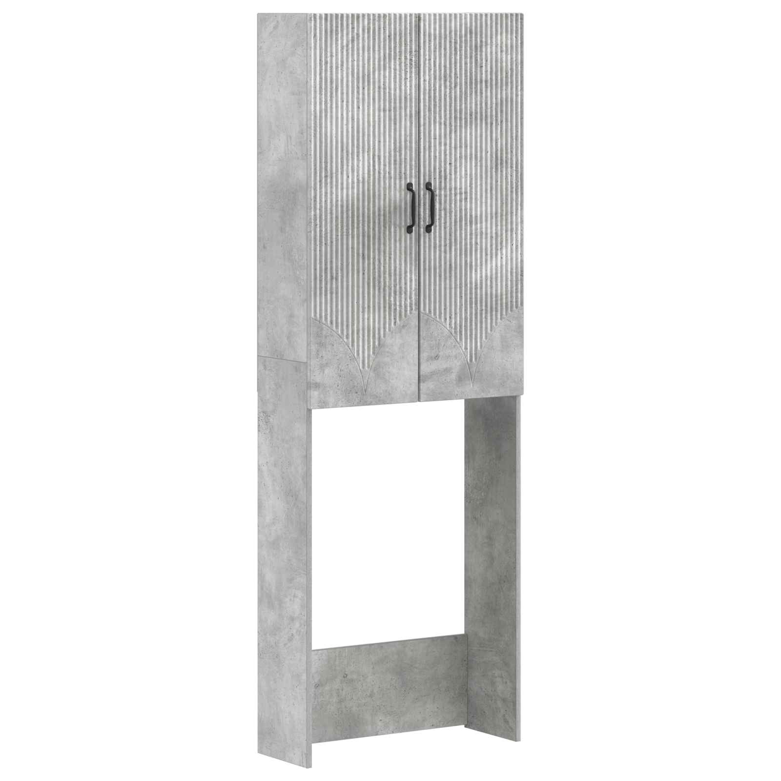 vidaXL Szafka toaletowa HOORN Betonowy szary 66 x 25,5 x 190 cm
