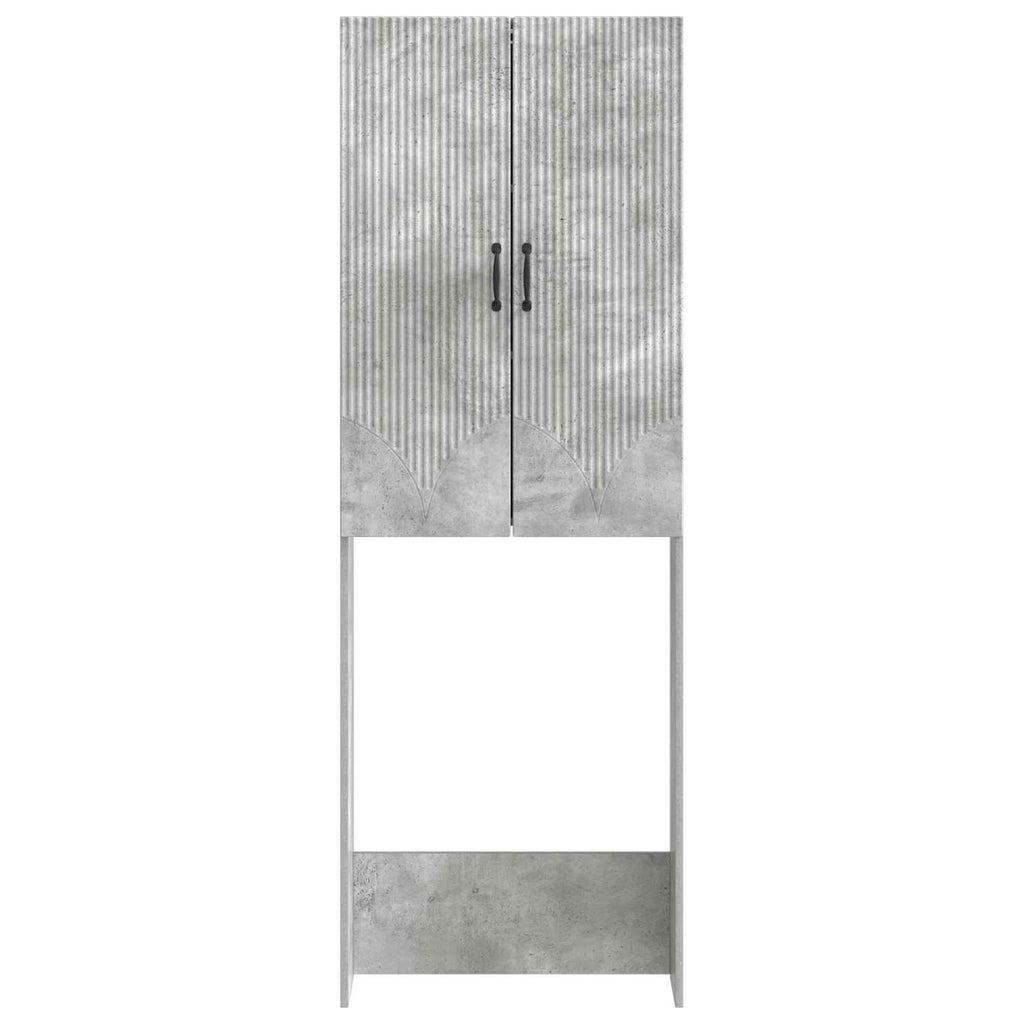 vidaXL Szafka toaletowa HOORN Betonowy szary 66 x 25,5 x 190 cm
