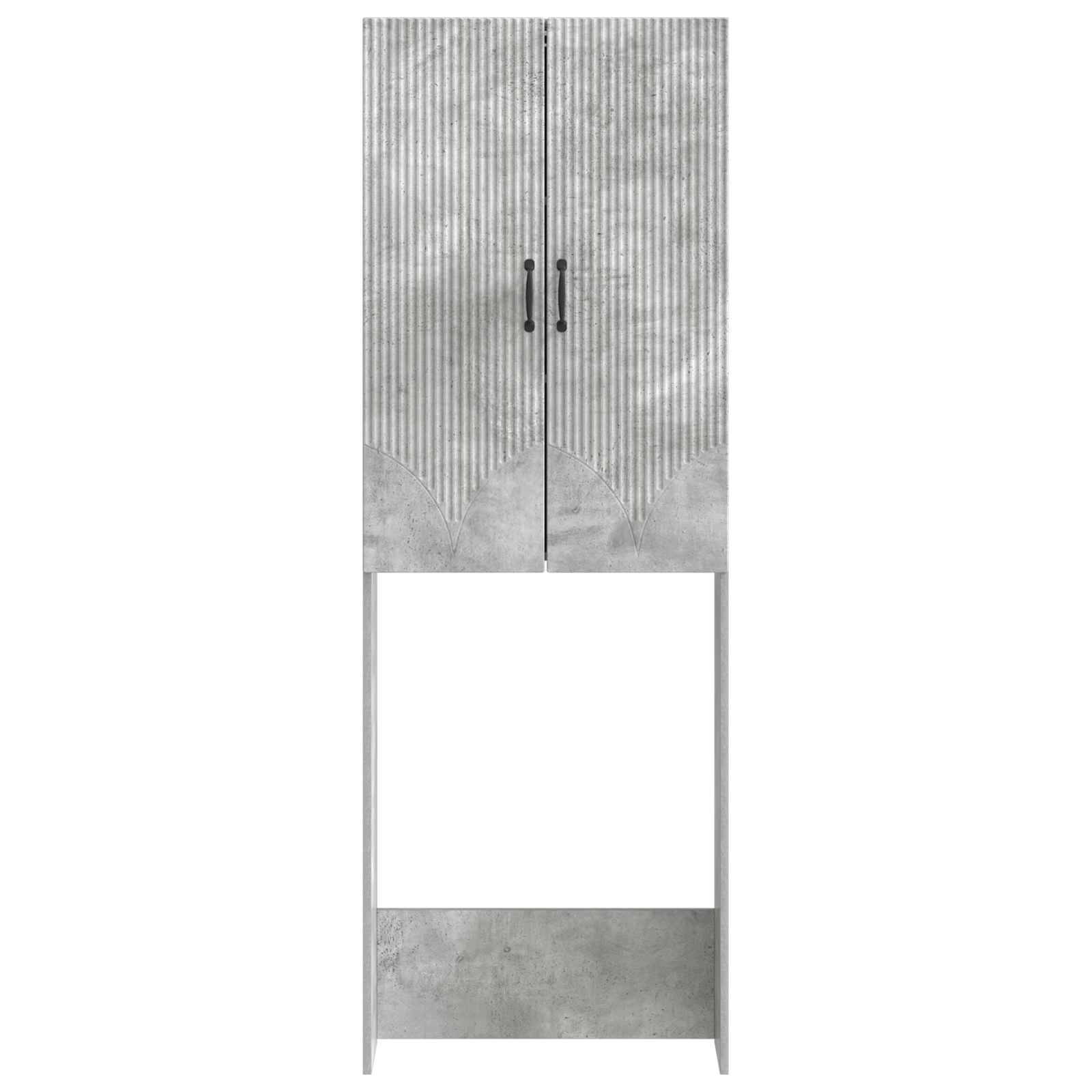 vidaXL Szafka toaletowa HOORN Betonowy szary 66 x 25,5 x 190 cm