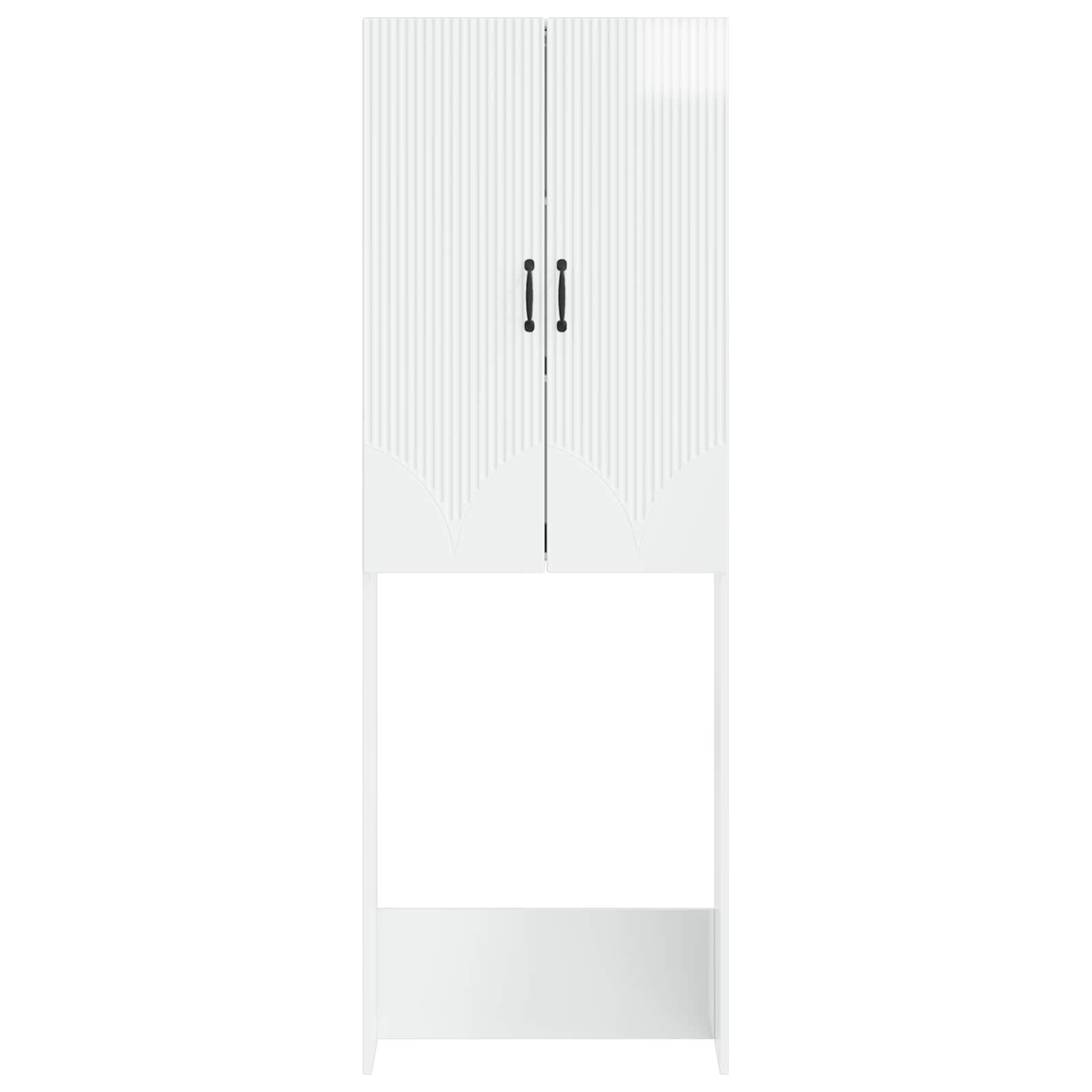 vidaXL Szafka toaletowa HOORN Biały wysoki połysk 66 x 25,5 x 190 cm