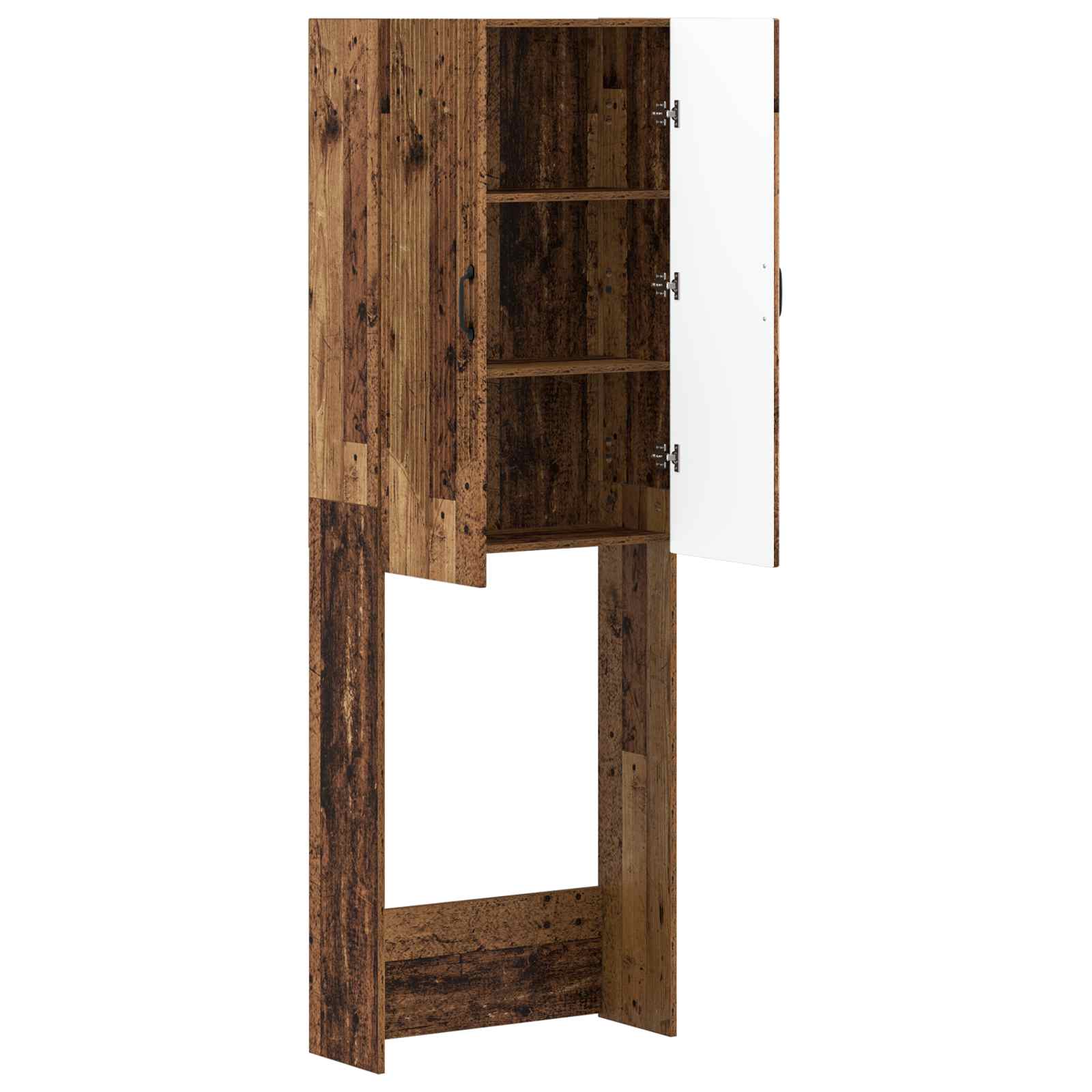 vidaXL Szafka toaletowa HOORN Stare drewno 66 x 25,5 x 190 cm
