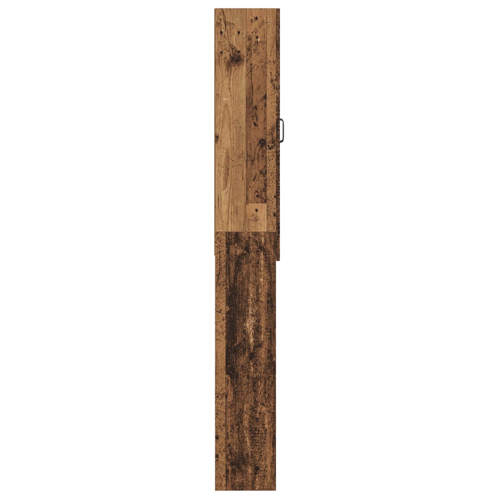vidaXL Szafka toaletowa HOORN Stare drewno 66 x 25,5 x 190 cm