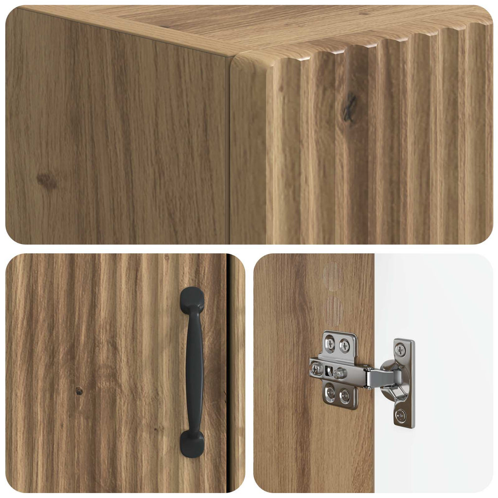 vidaXL Szafka toaletowa HOORN Dąb artisan 66 x 25,5 x 190 cm
