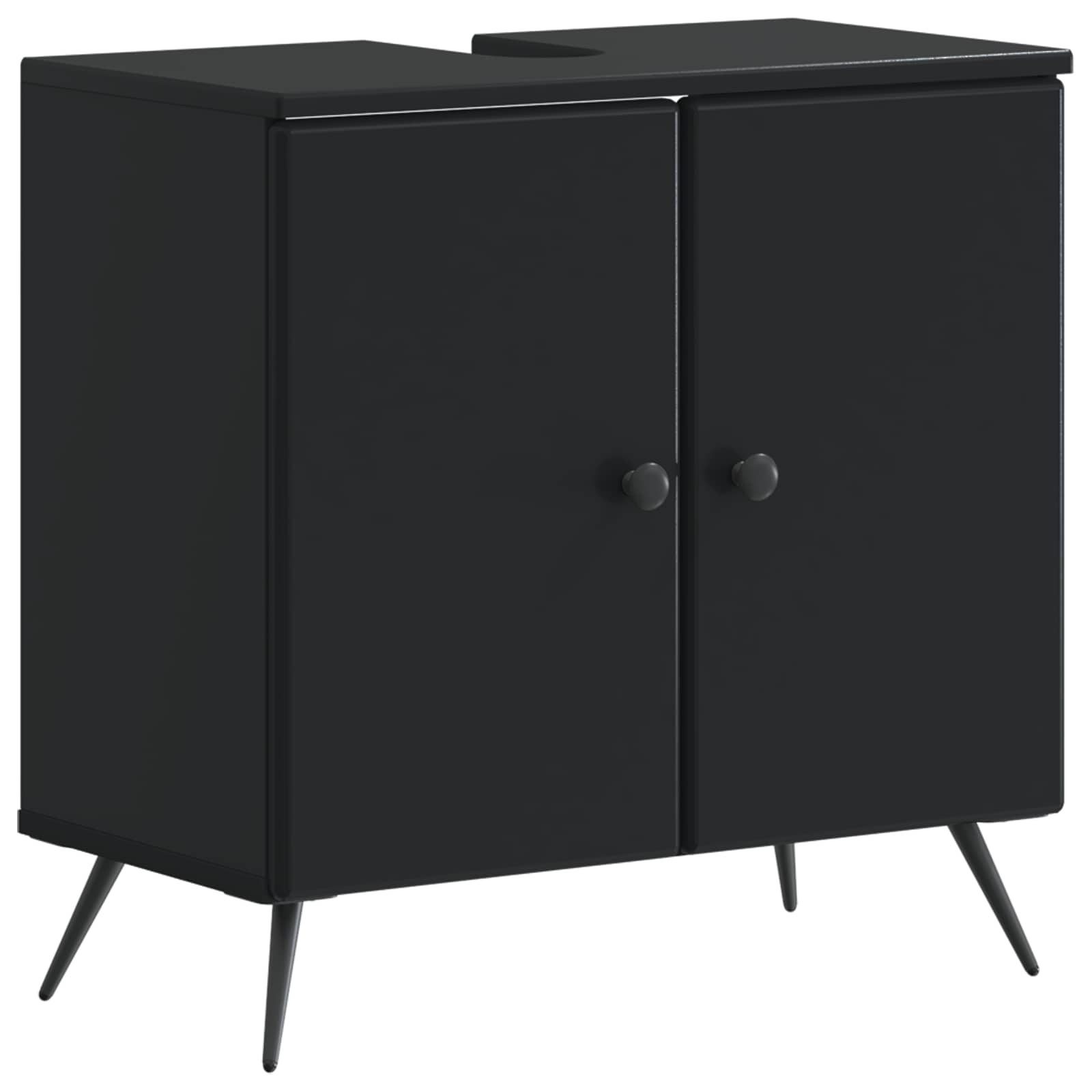 vidaXL Szafka pod umywalkę BREDA Czarny 59,5 x 31,5 x 59 cm