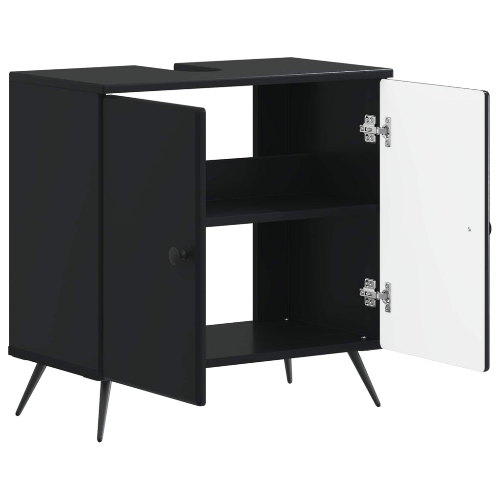 vidaXL Szafka pod umywalkę BREDA Czarny 59,5 x 31,5 x 59 cm