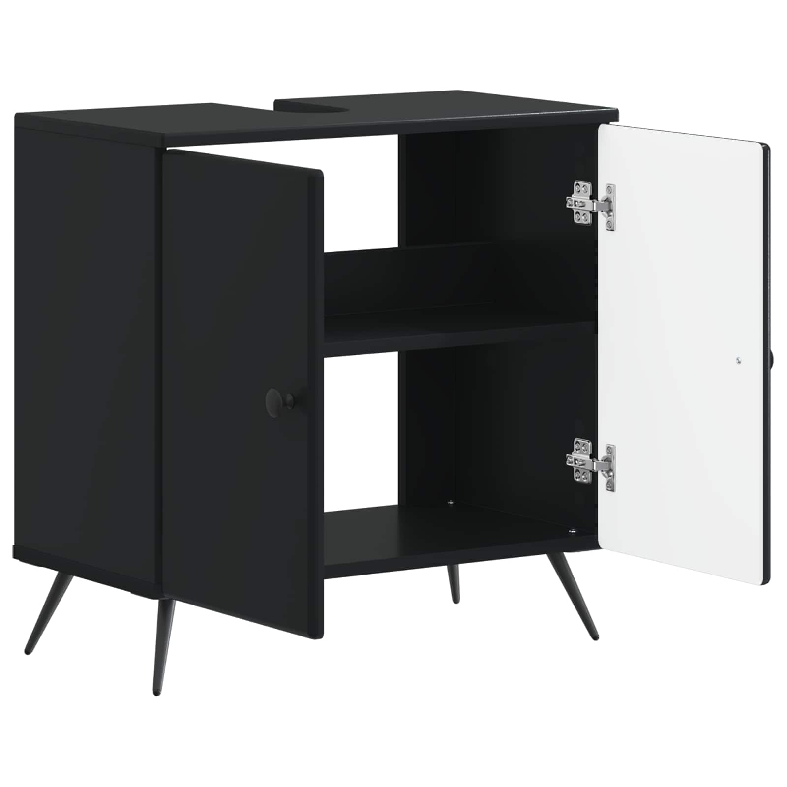 vidaXL Szafka pod umywalkę BREDA Czarny 59,5 x 31,5 x 59 cm