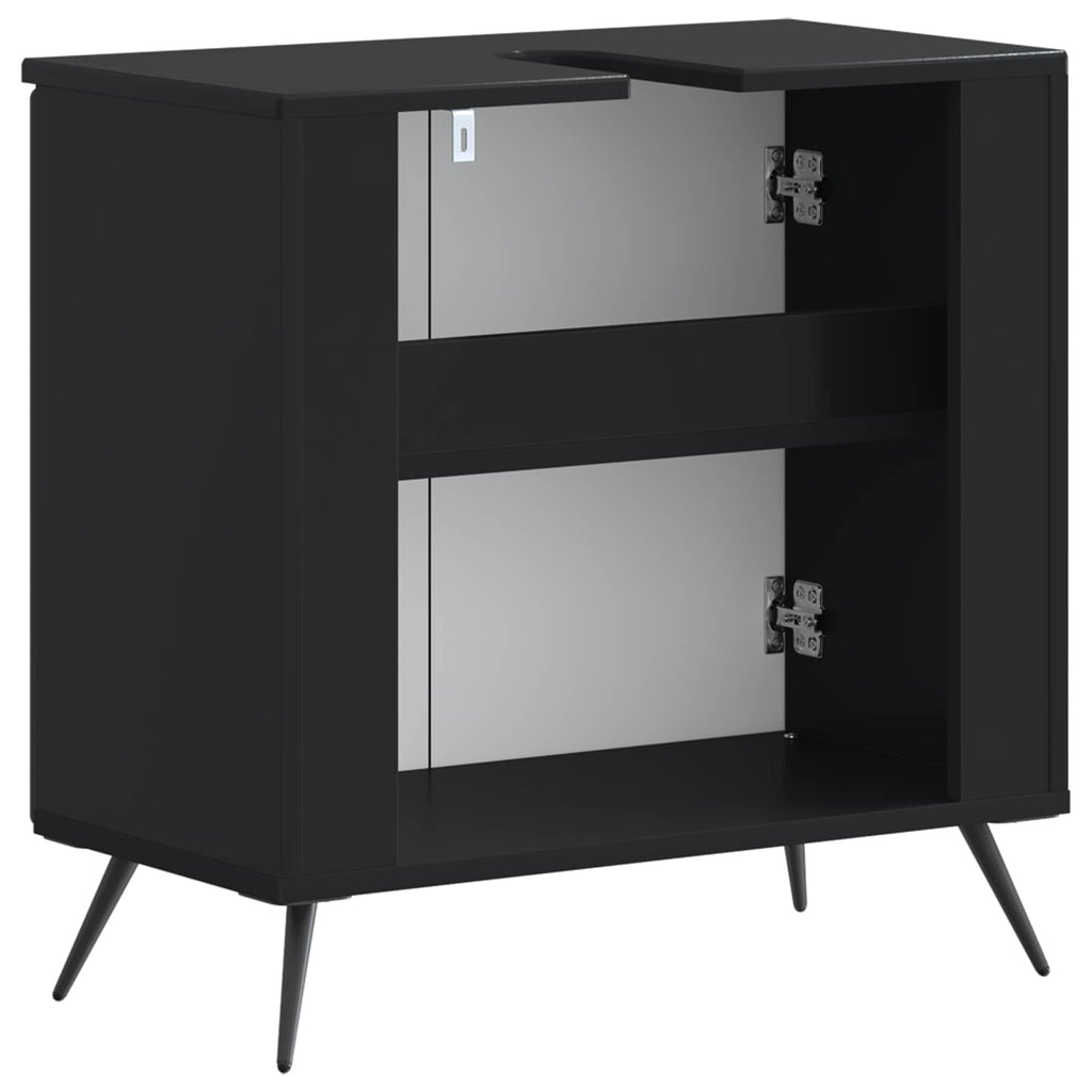 vidaXL Szafka pod umywalkę BREDA Czarny 59,5 x 31,5 x 59 cm