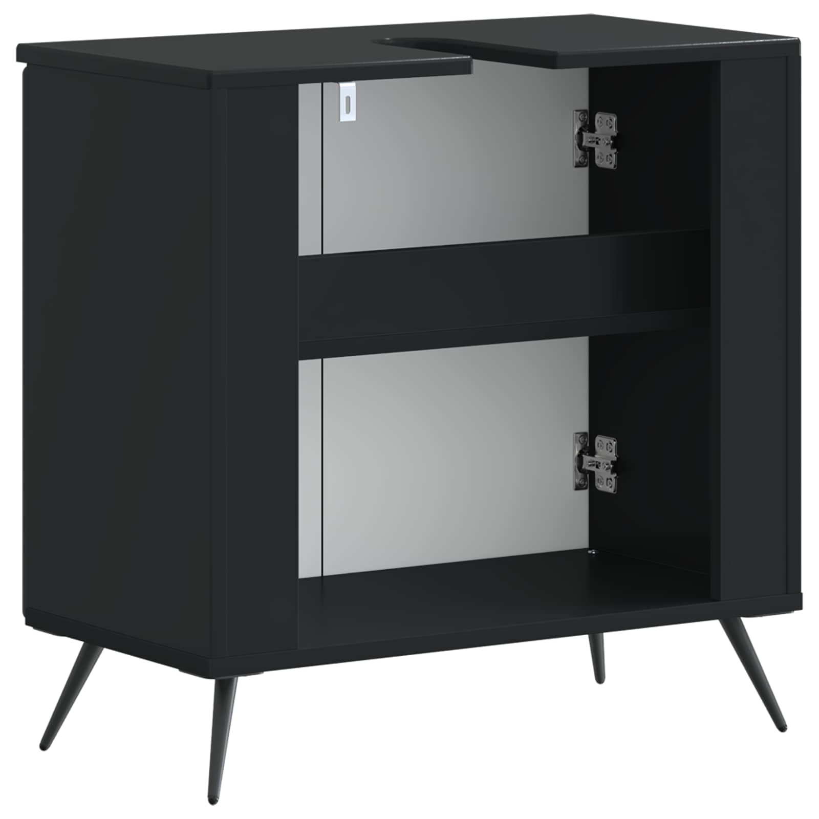 vidaXL Szafka pod umywalkę BREDA Czarny 59,5 x 31,5 x 59 cm