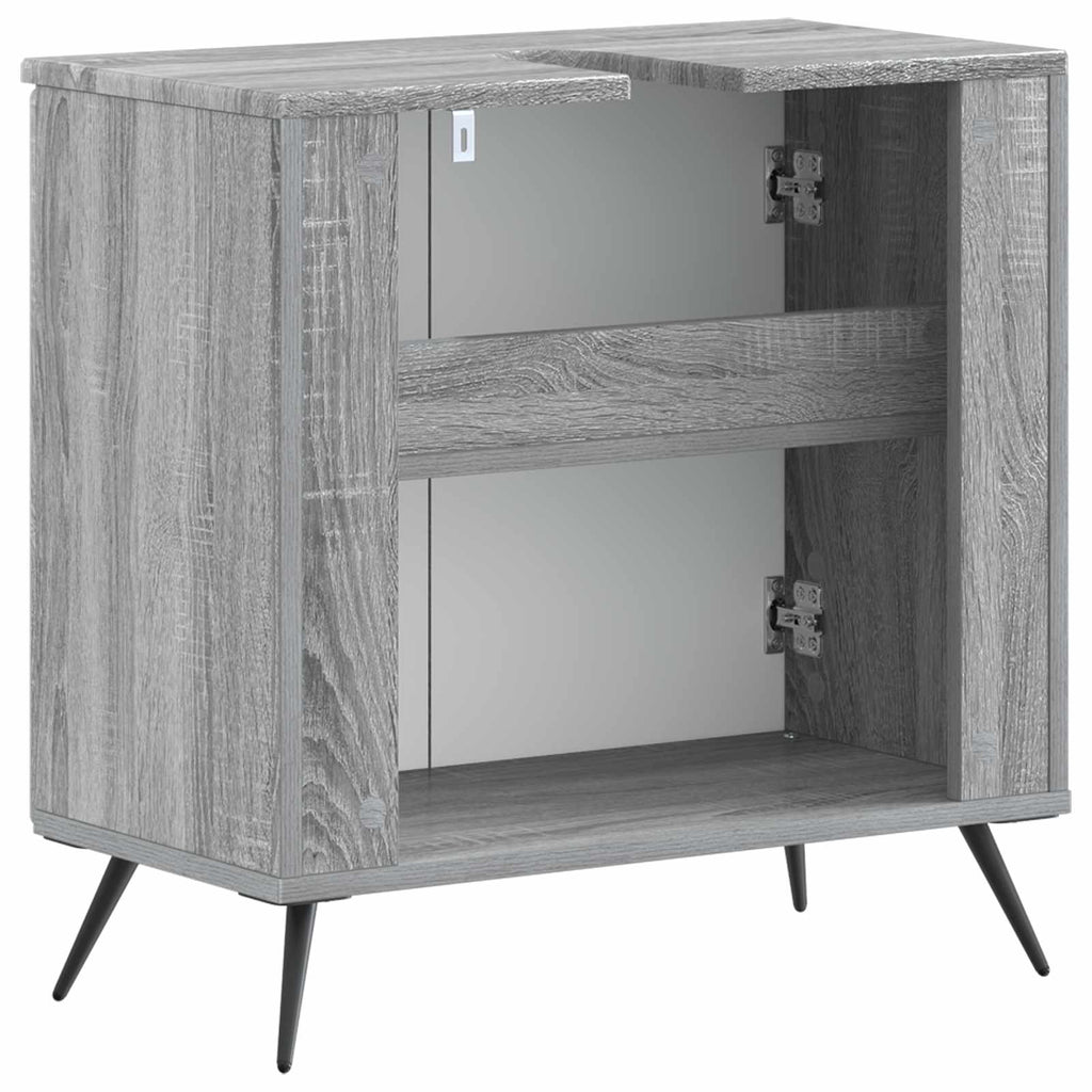 vidaXL Szafka pod umywalkę BREDA Szary Sonoma 59,5 x 31,5 x 59 cm