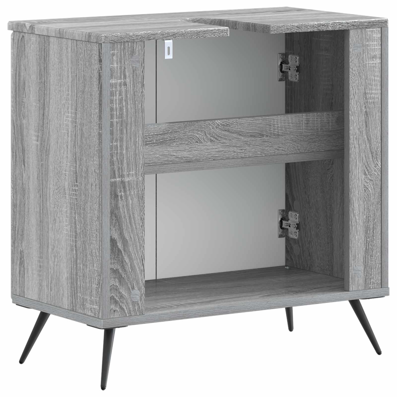 vidaXL Szafka pod umywalkę BREDA Szary Sonoma 59,5 x 31,5 x 59 cm