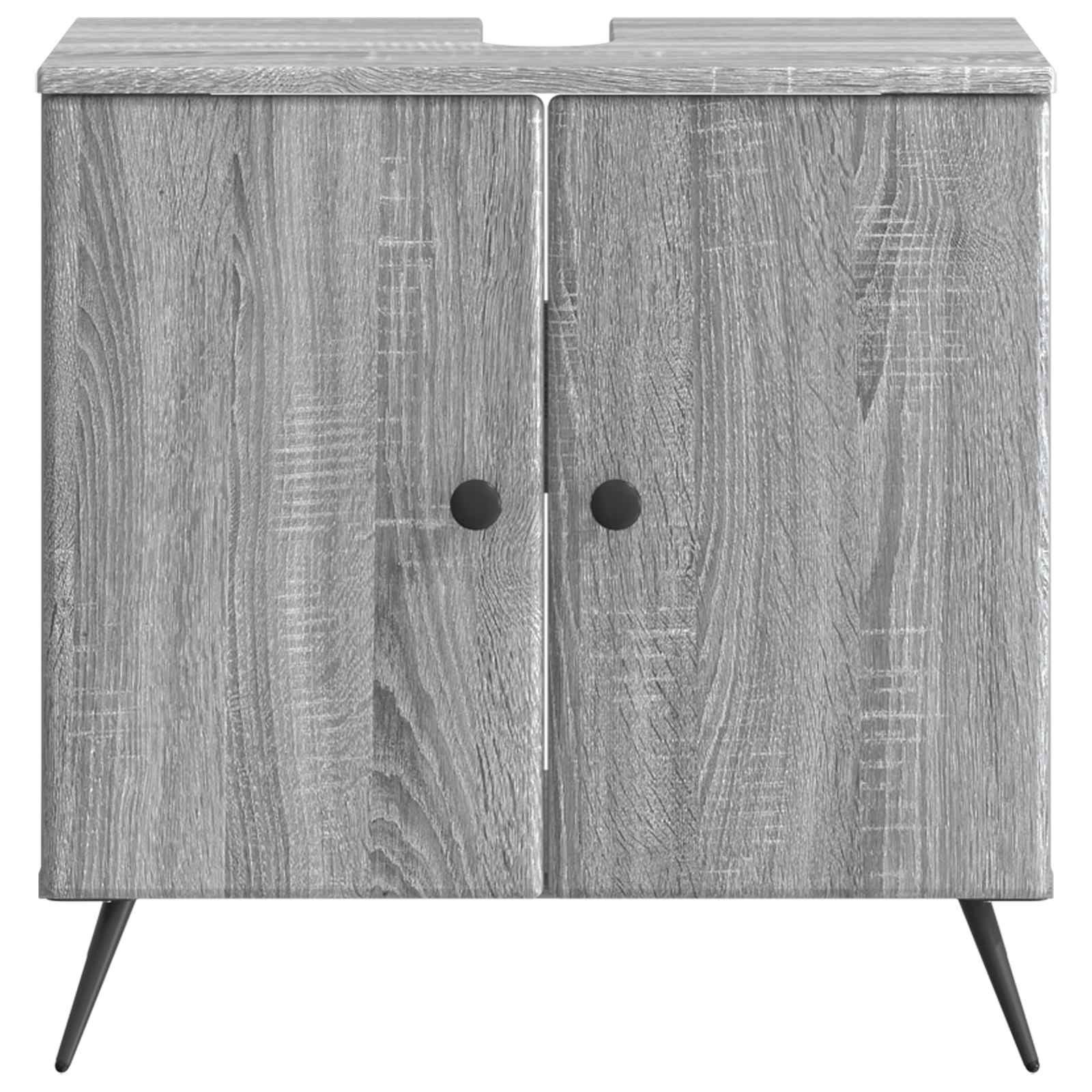vidaXL Szafka pod umywalkę BREDA Szary Sonoma 59,5 x 31,5 x 59 cm