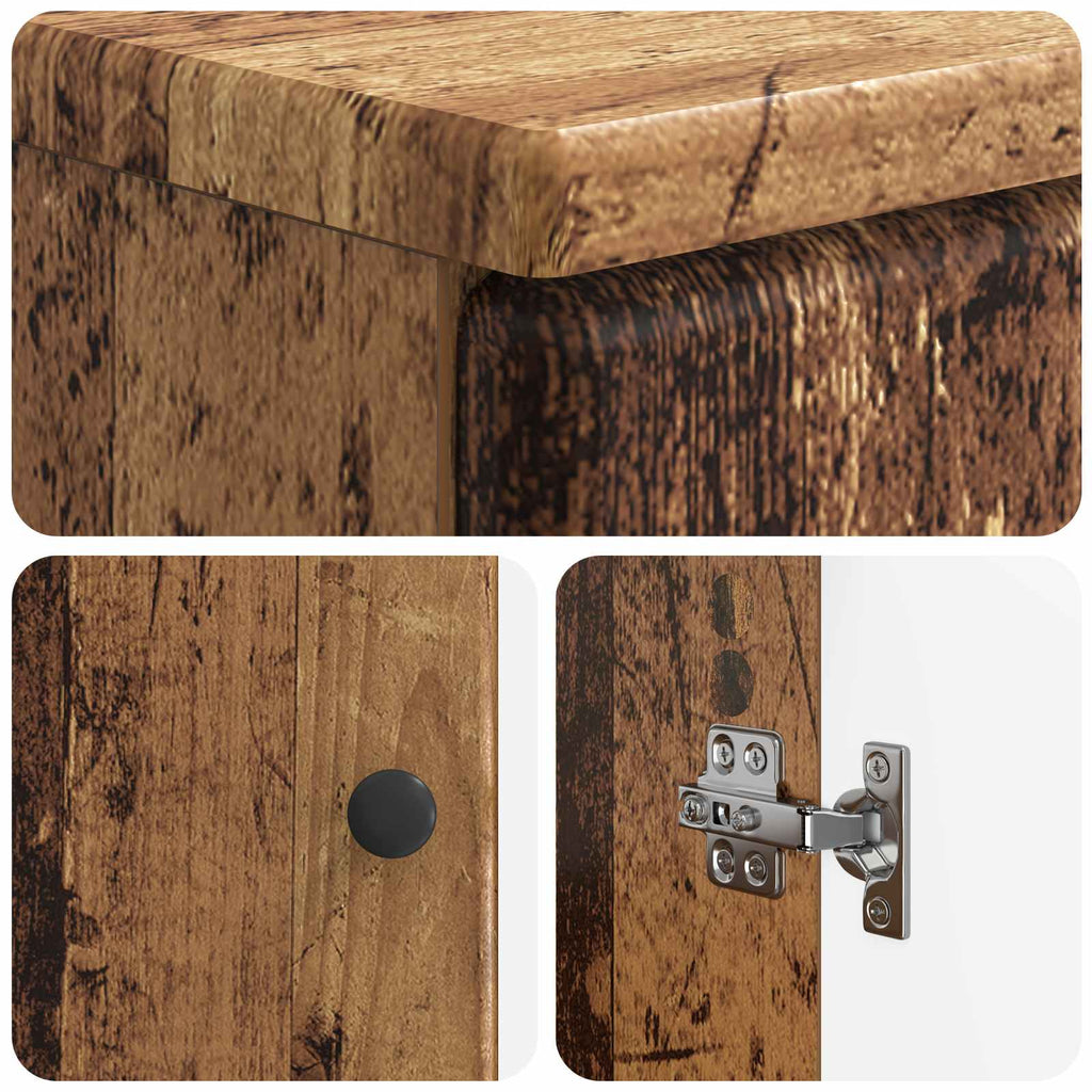 vidaXL Szafka pod umywalkę BREDA Stare drewno 59,5 x 31,5 x 59 cm