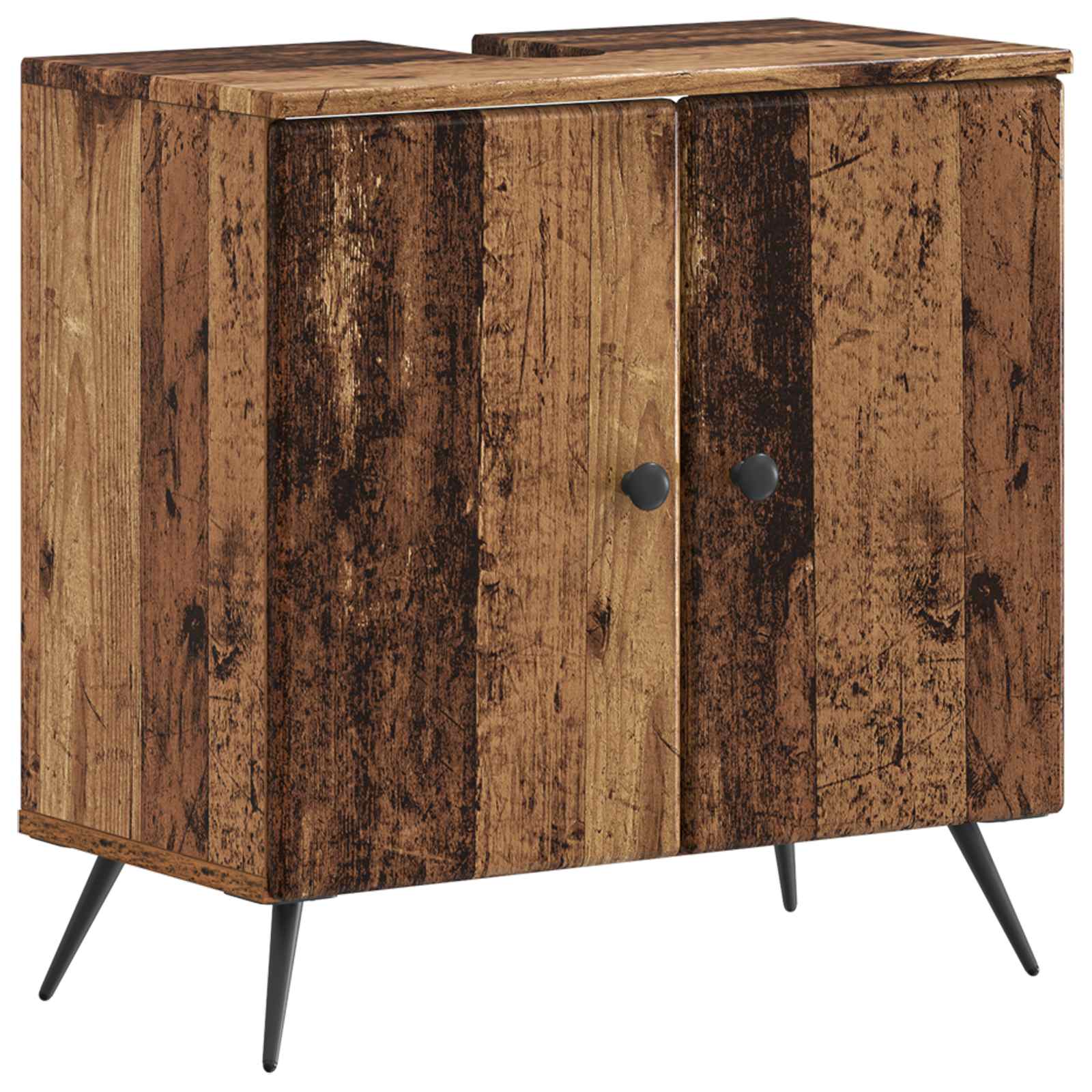 vidaXL Szafka pod umywalkę BREDA Stare drewno 59,5 x 31,5 x 59 cm