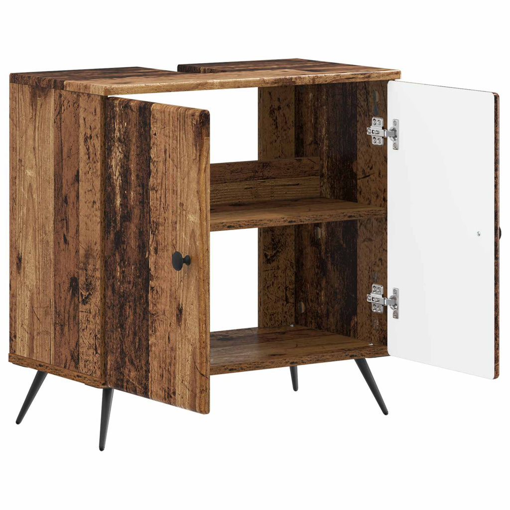 vidaXL Szafka pod umywalkę BREDA Stare drewno 59,5 x 31,5 x 59 cm