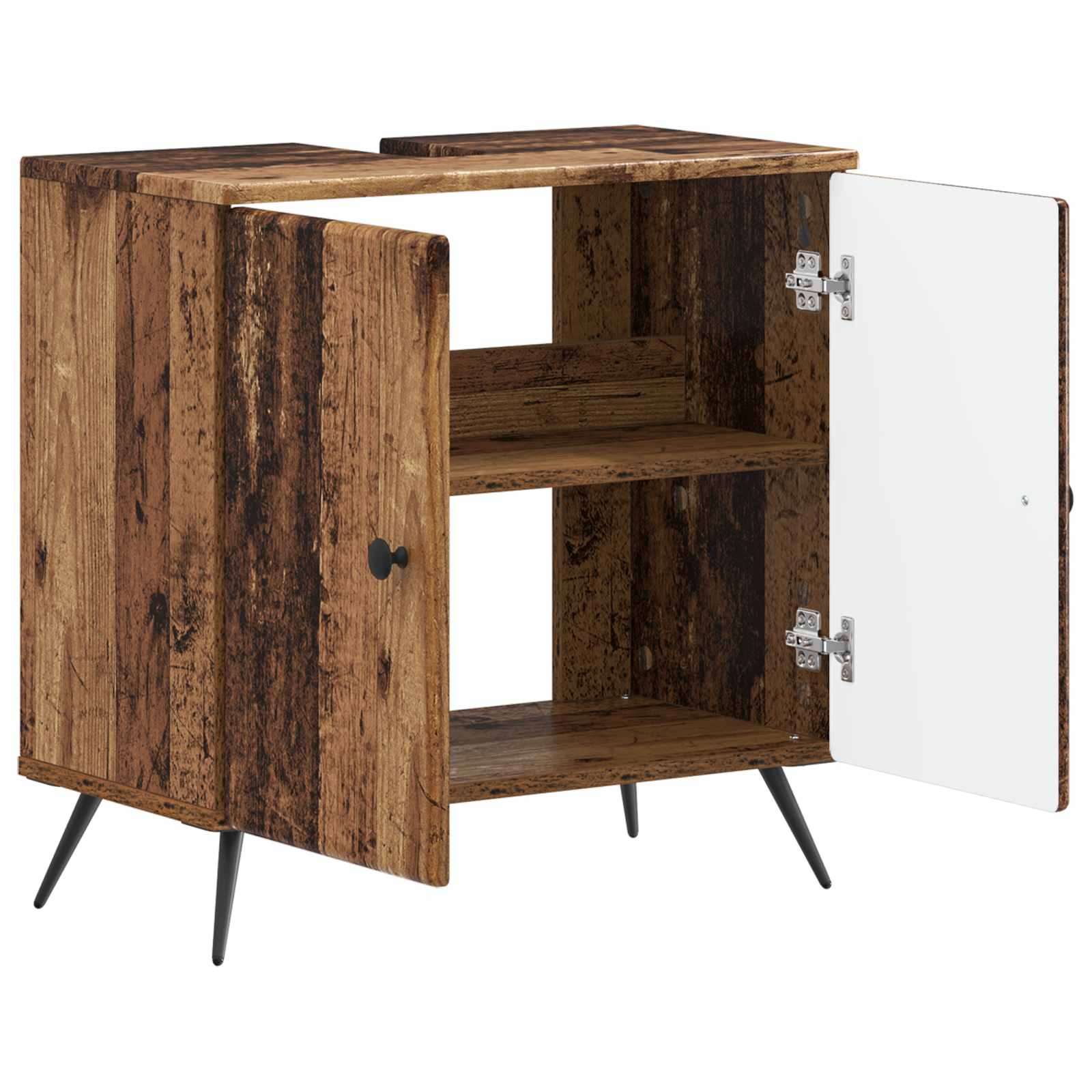 vidaXL Szafka pod umywalkę BREDA Stare drewno 59,5 x 31,5 x 59 cm