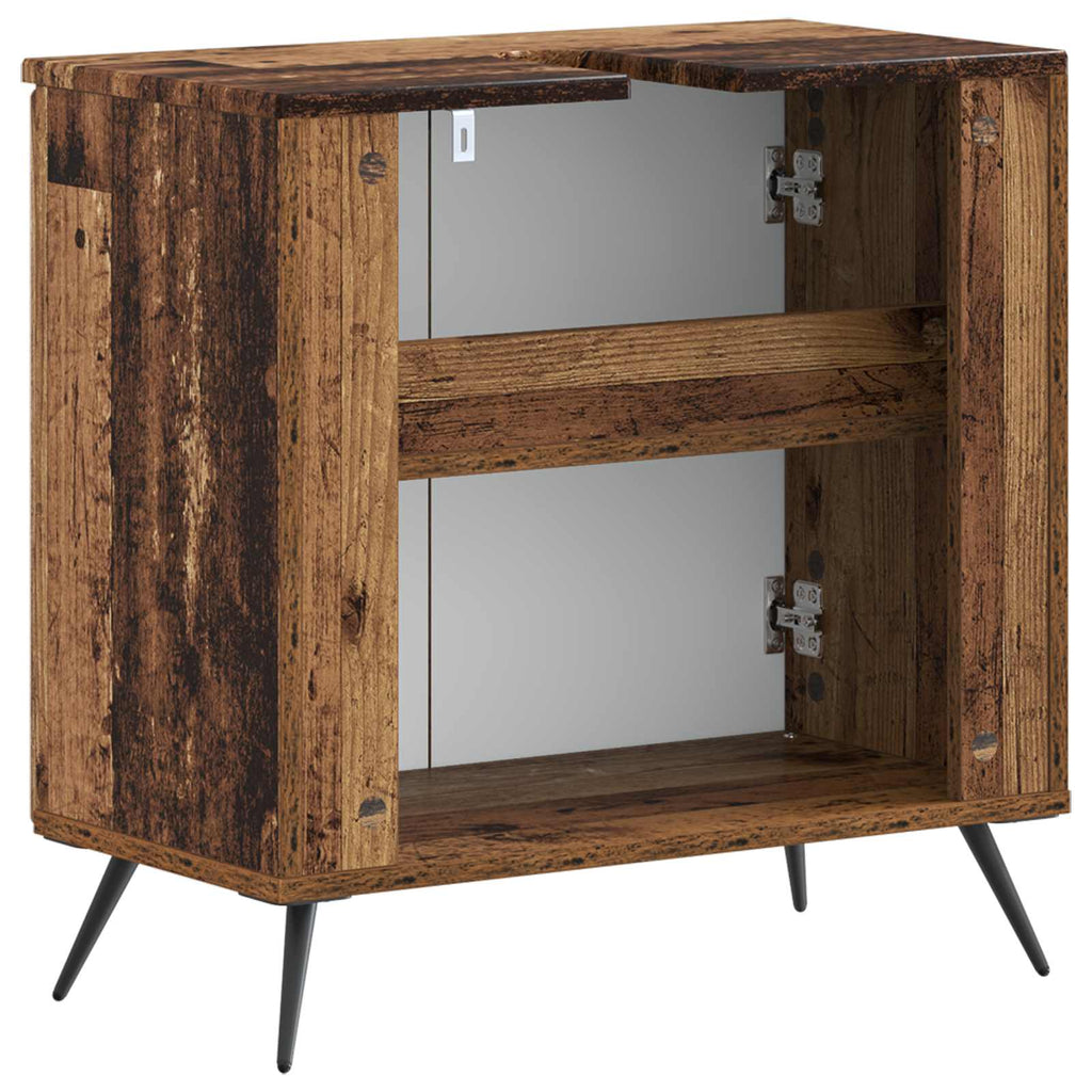 vidaXL Szafka pod umywalkę BREDA Stare drewno 59,5 x 31,5 x 59 cm