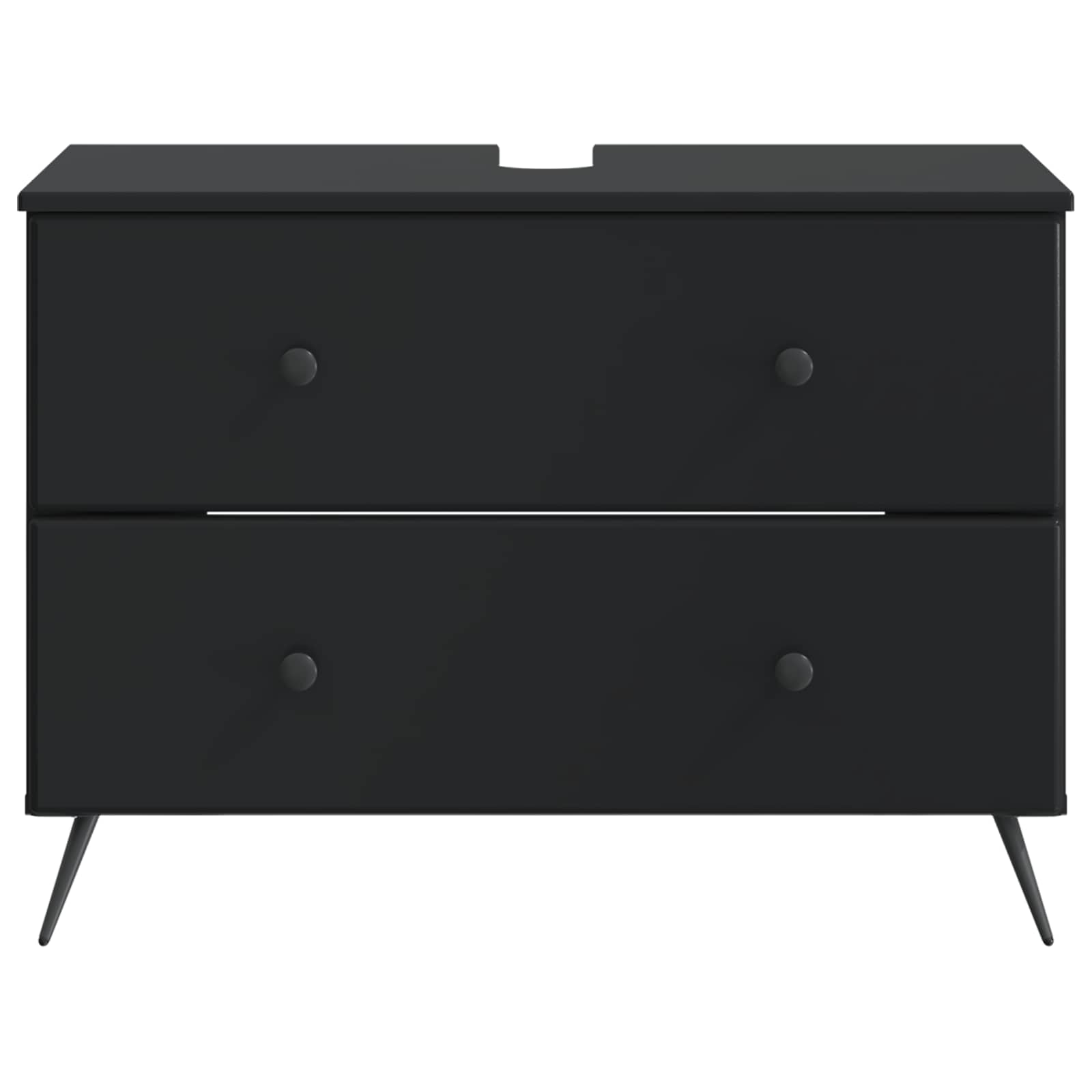 vidaXL Szafka pod umywalkę BREDA Czarny 82 x 41 x 59 cm