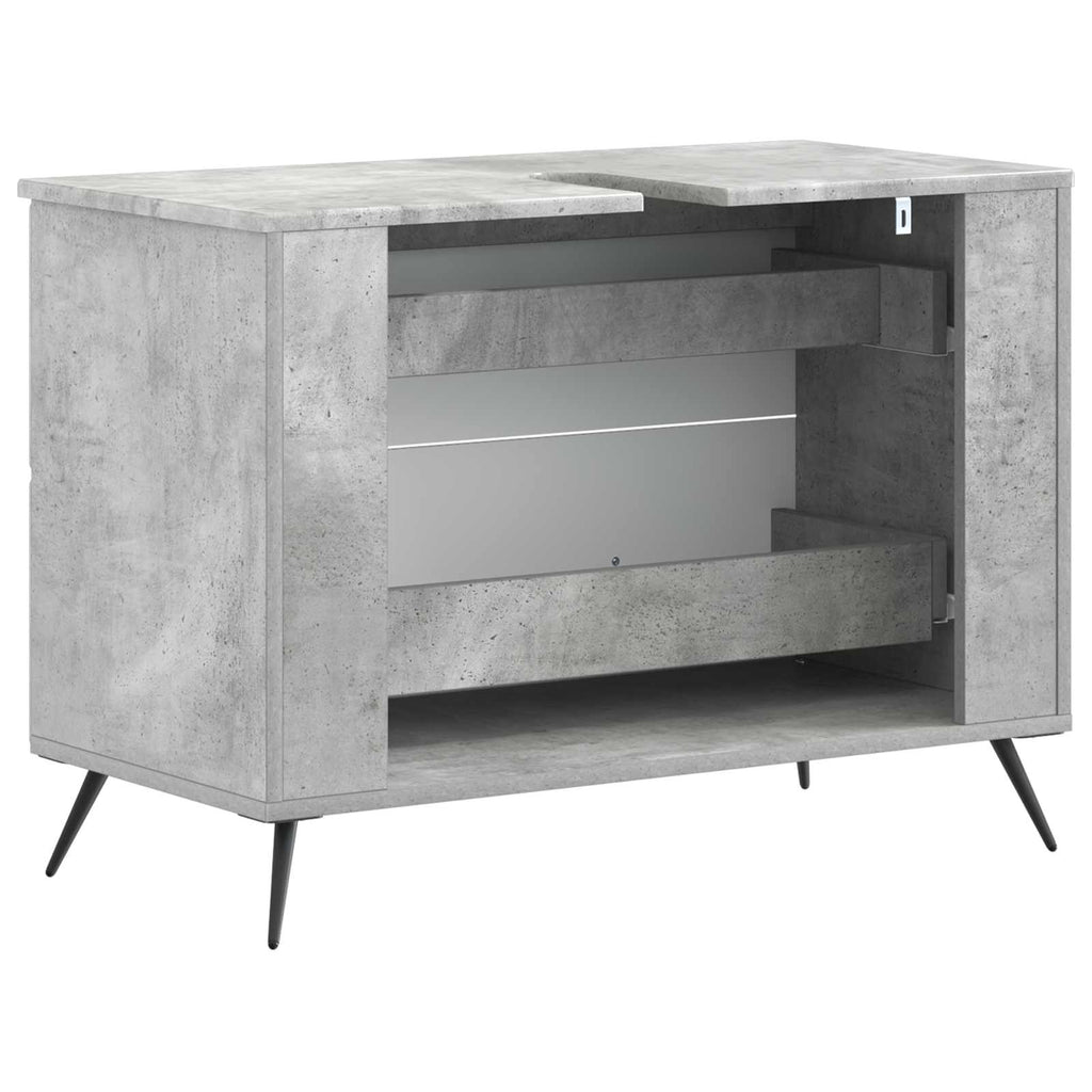 vidaXL Szafka pod umywalkę BREDA Betonowy szary 82 x 41 x 59 cm