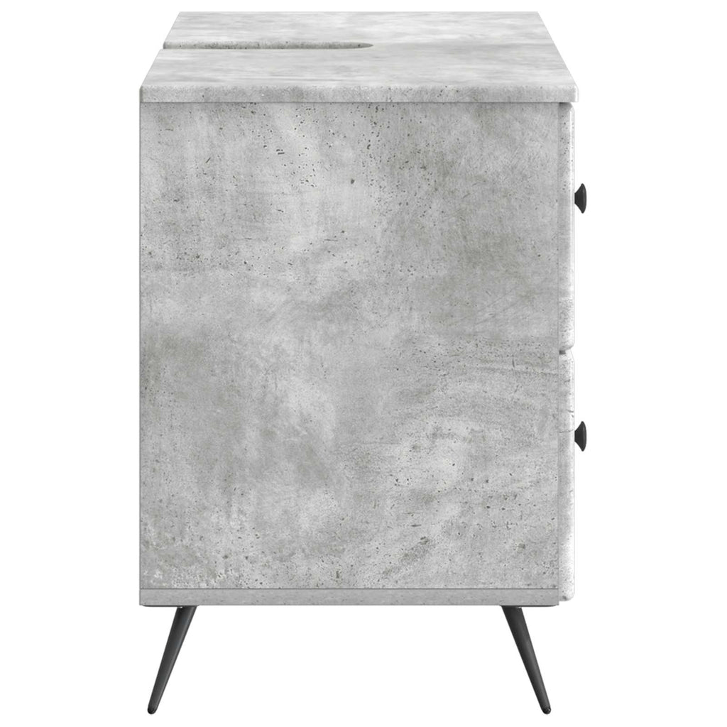 vidaXL Szafka pod umywalkę BREDA Betonowy szary 82 x 41 x 59 cm