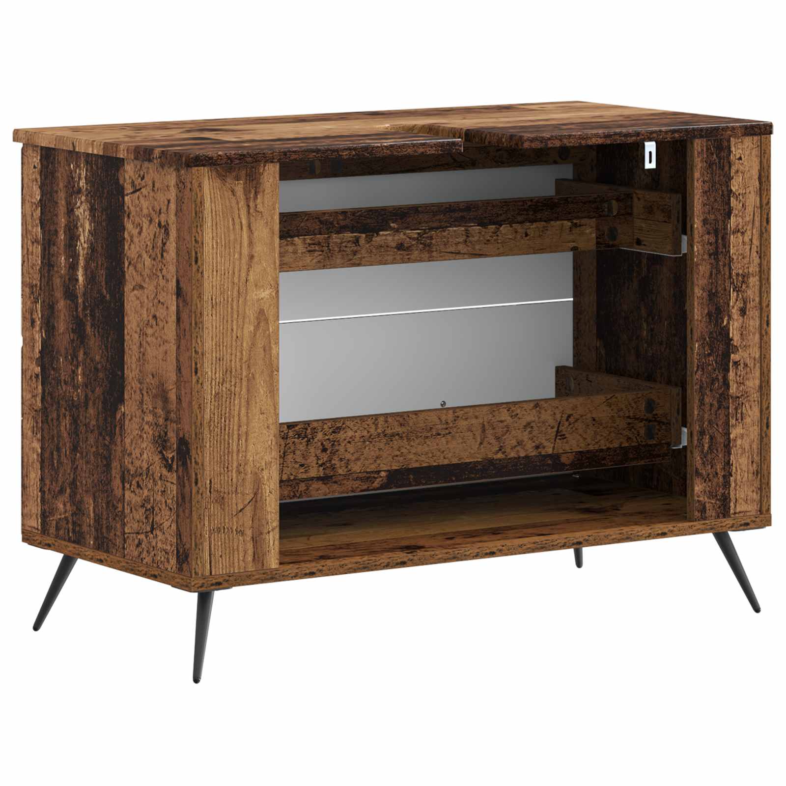 vidaXL Szafka pod umywalkę BREDA Stare drewno 82 x 41 x 59 cm