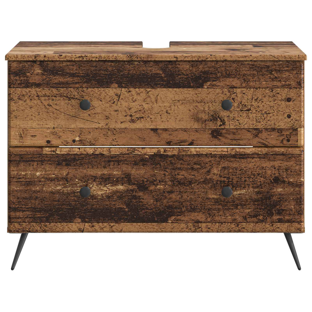 vidaXL Szafka pod umywalkę BREDA Stare drewno 82 x 41 x 59 cm