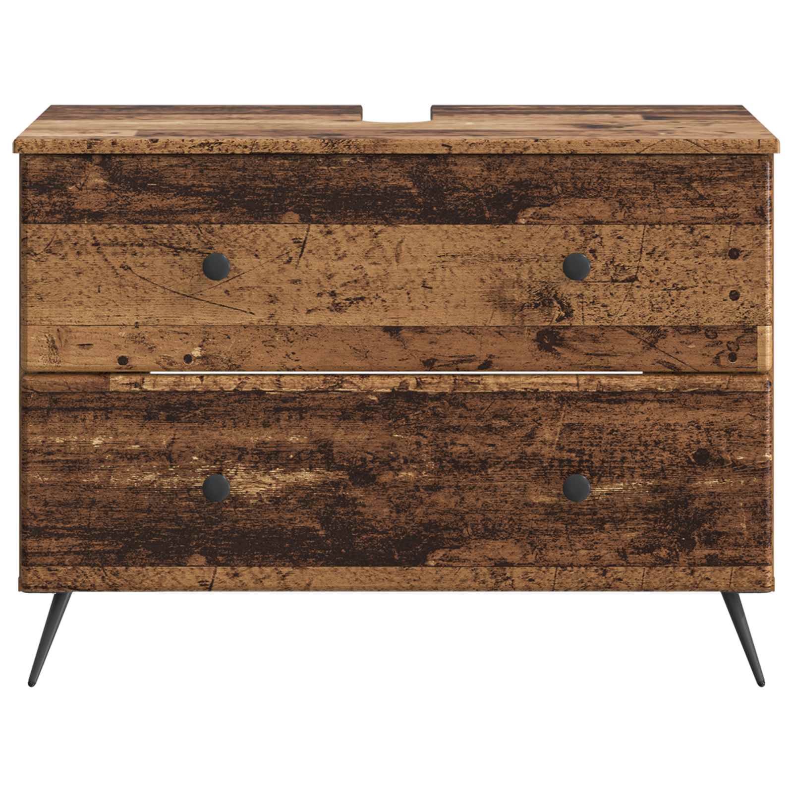 vidaXL Szafka pod umywalkę BREDA Stare drewno 82 x 41 x 59 cm