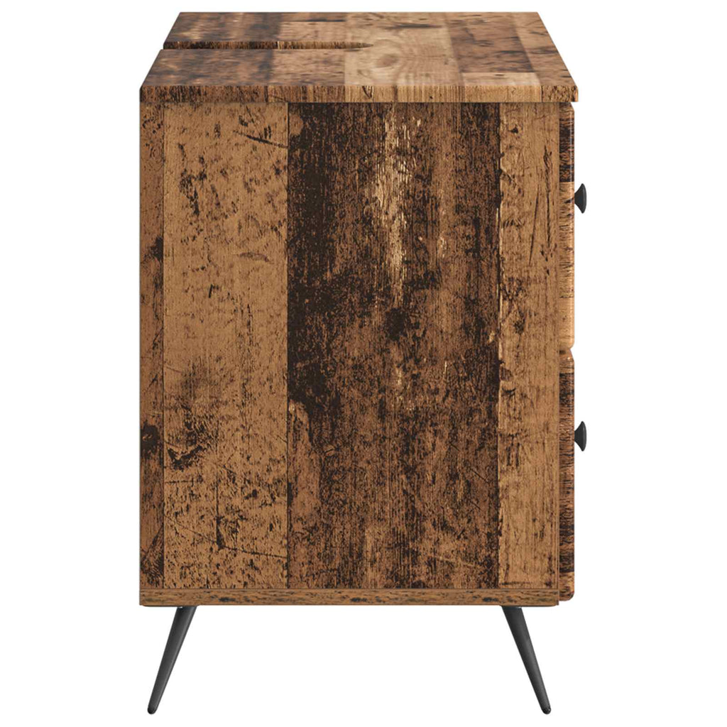 vidaXL Szafka pod umywalkę BREDA Stare drewno 82 x 41 x 59 cm