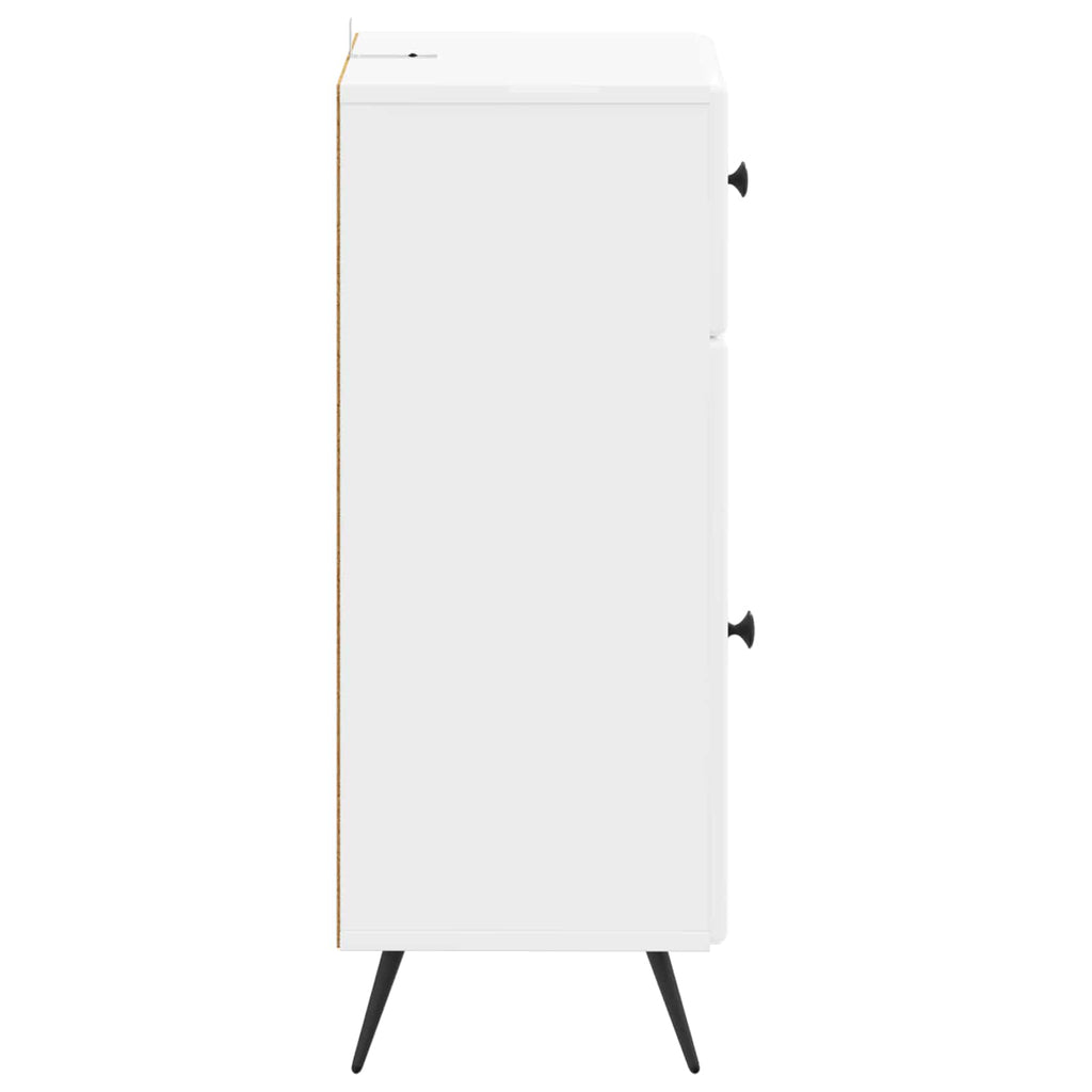 vidaXL Szafka Łazienkowa BREDA Biały wysoki połysk 30 x 31 x 80 cm