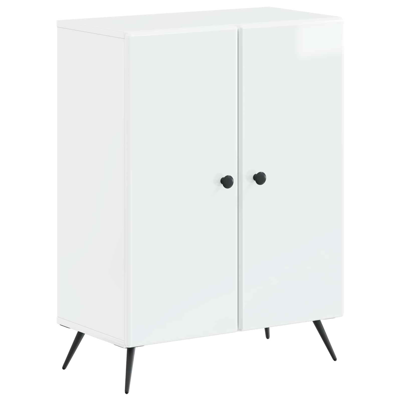 vidaXL Szafka Łazienkowa BREDA Biały wysoki połysk 59,5 x 31 x 80 cm
