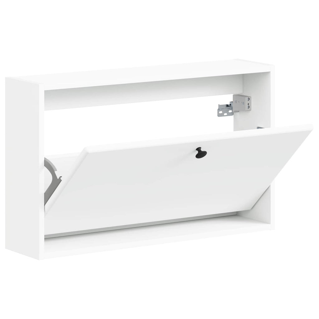 vidaXL Wisząca szafka na buty BREDA 71 x 17 x 43 cm Biały