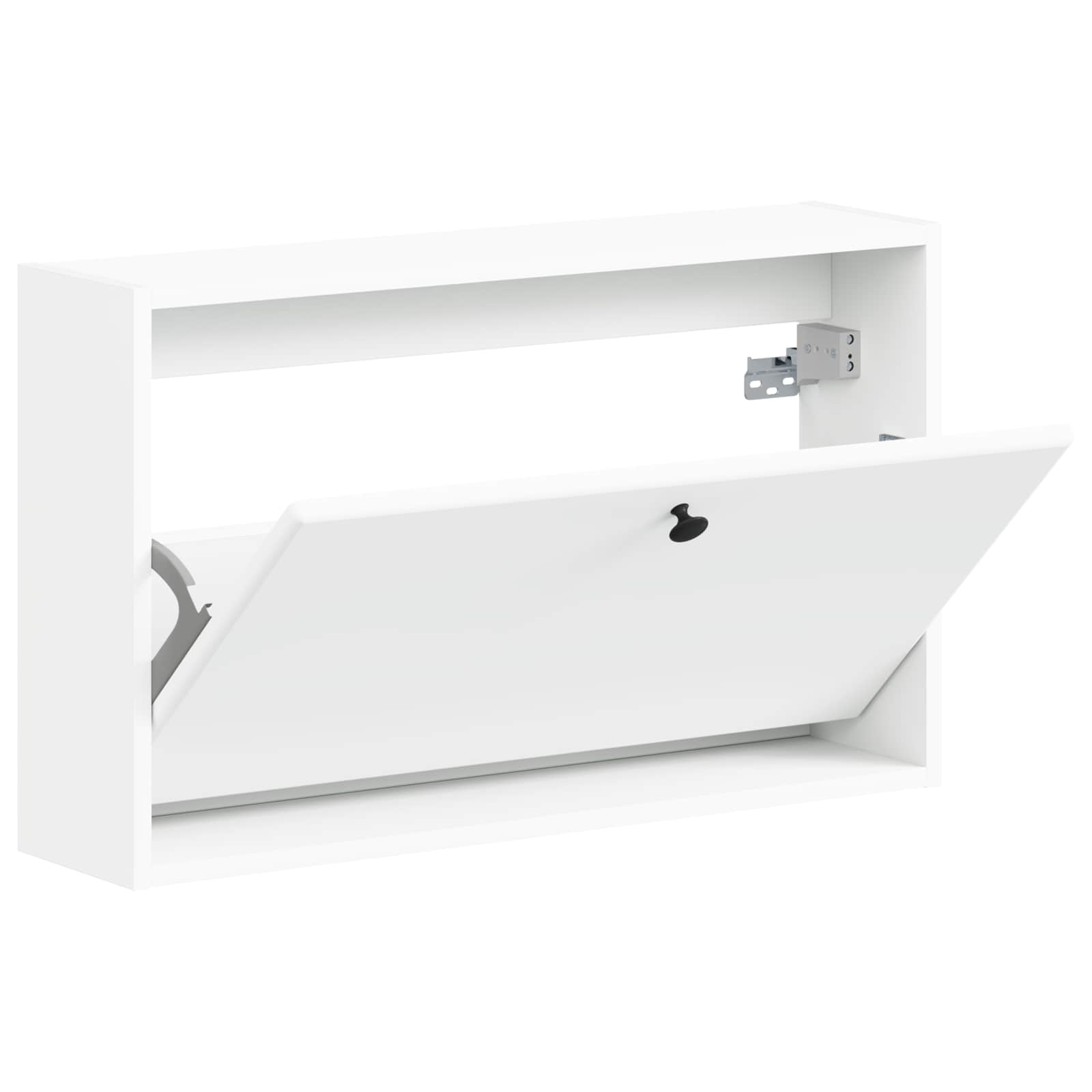 vidaXL Wisząca szafka na buty BREDA 71 x 17 x 43 cm Biały