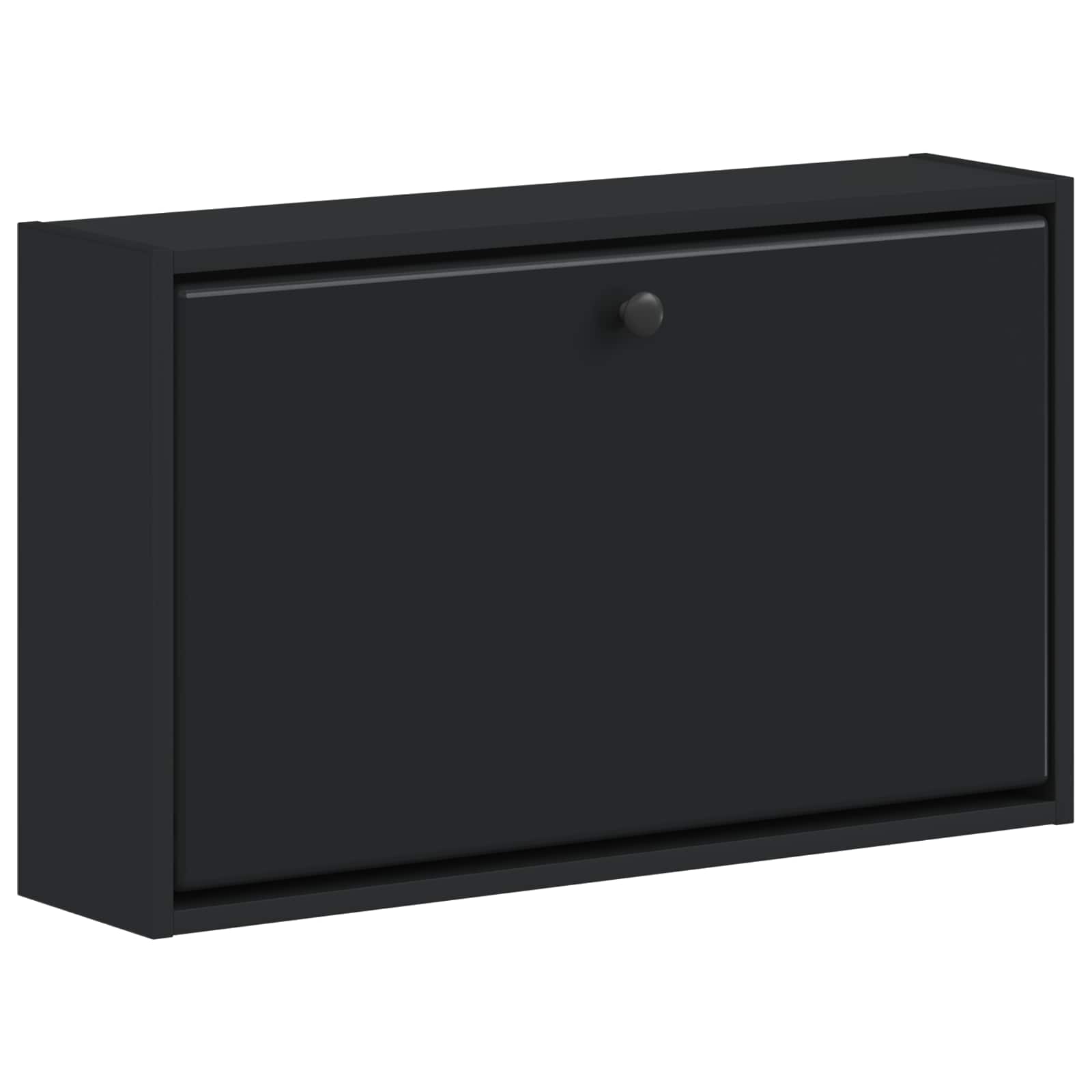 vidaXL Wisząca szafka na buty BREDA 71 x 17 x 43 cm Czarny