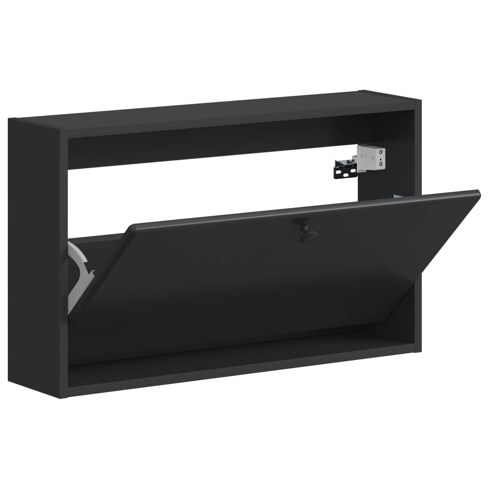 vidaXL Wisząca szafka na buty BREDA 71 x 17 x 43 cm Czarny