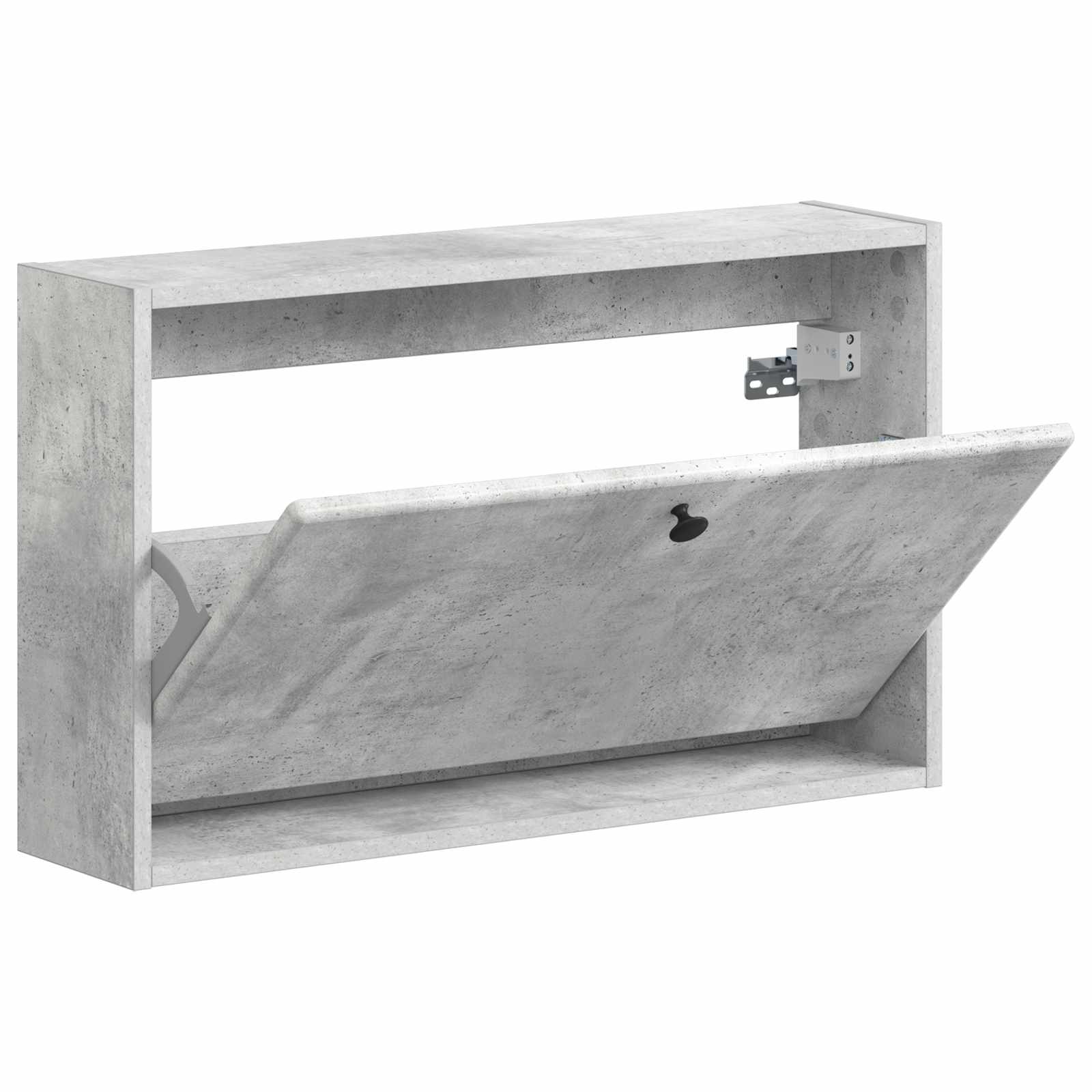 vidaXL Wisząca szafka na buty BREDA 71 x 17 x 43 cm Betonowy szary