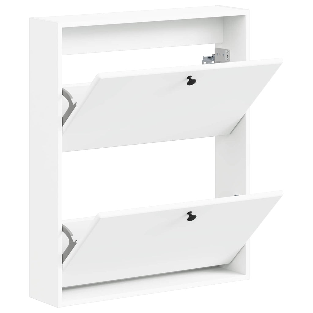 vidaXL Wisząca szafka na buty BREDA 71 x 17 x 86 cm Biały