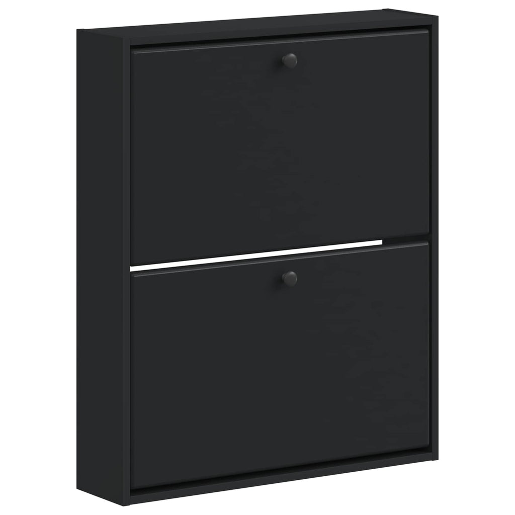 vidaXL Wisząca szafka na buty BREDA 71 x 17 x 86 cm Czarny
