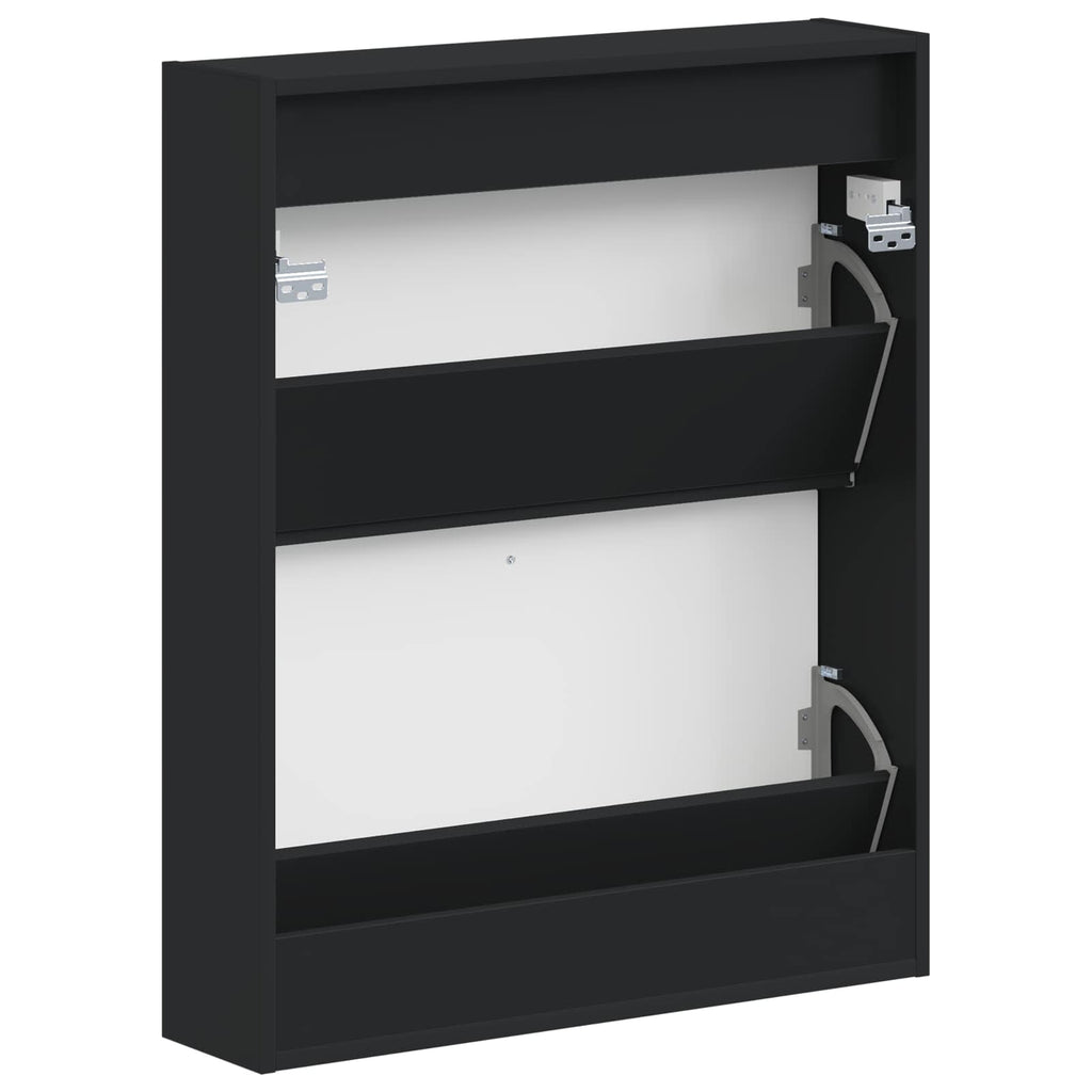 vidaXL Wisząca szafka na buty BREDA 71 x 17 x 86 cm Czarny