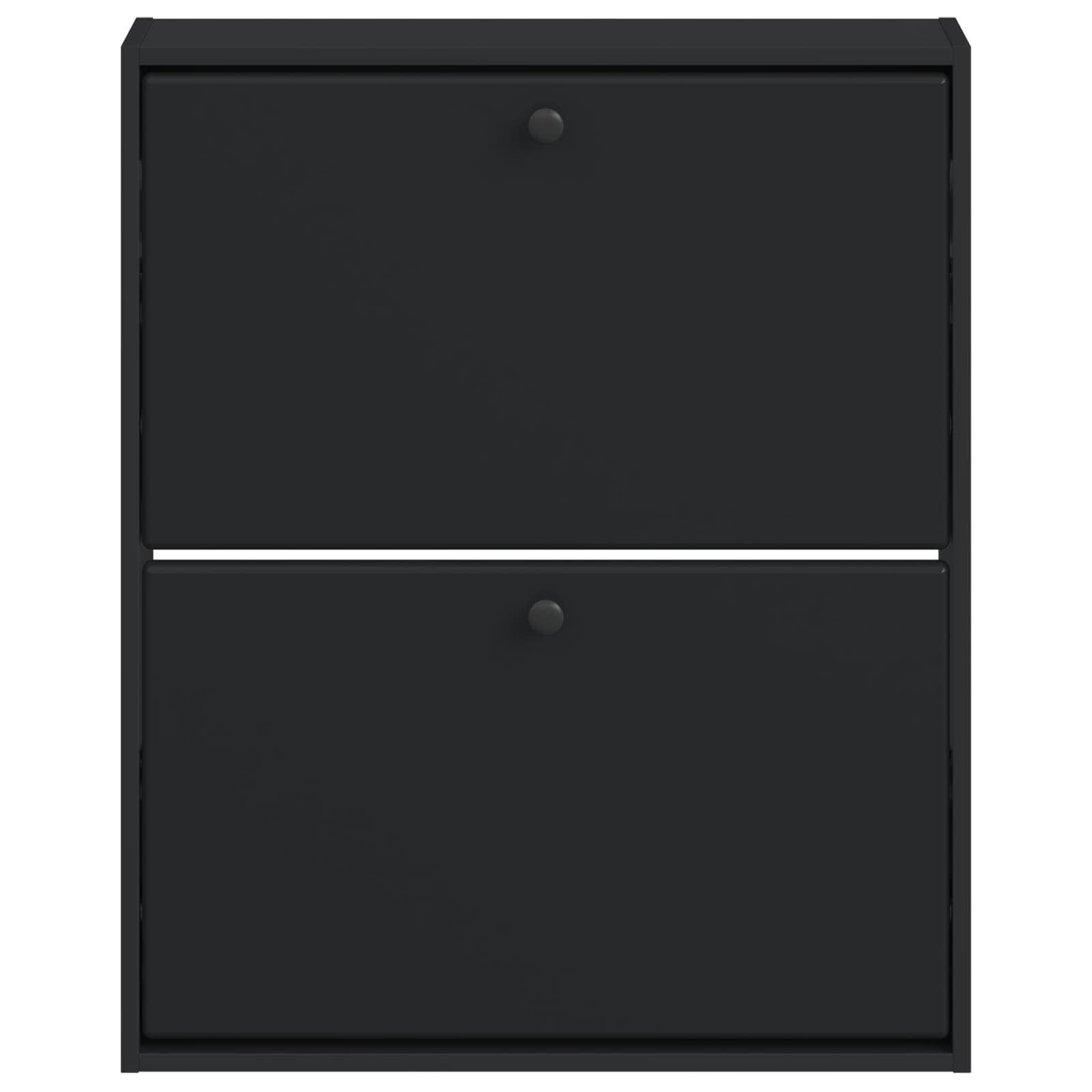 vidaXL Wisząca szafka na buty BREDA 71 x 17 x 86 cm Czarny